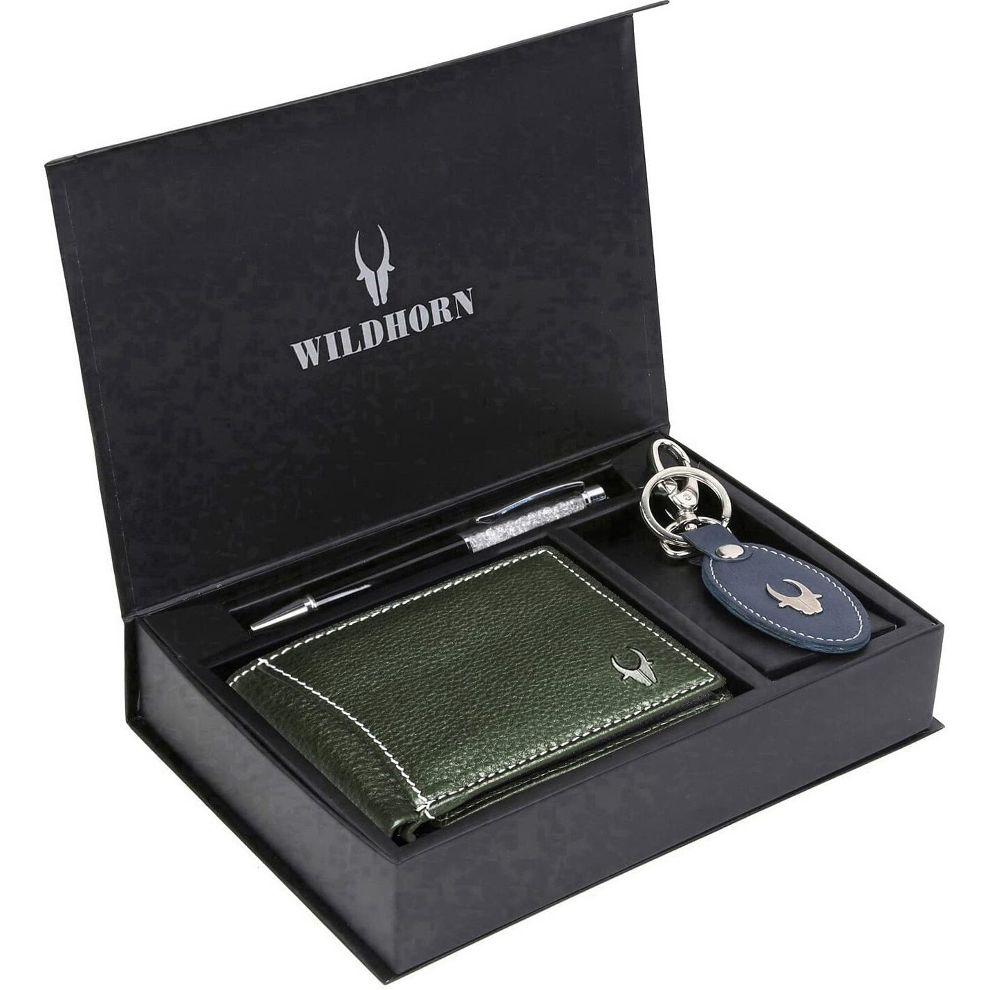 WildHorn Gift Hamper for Men I Leather Wallet, Keychain & Pen Combo Gift Set I Gift for Friend, Boyfriend,Husband,Father, Son etc