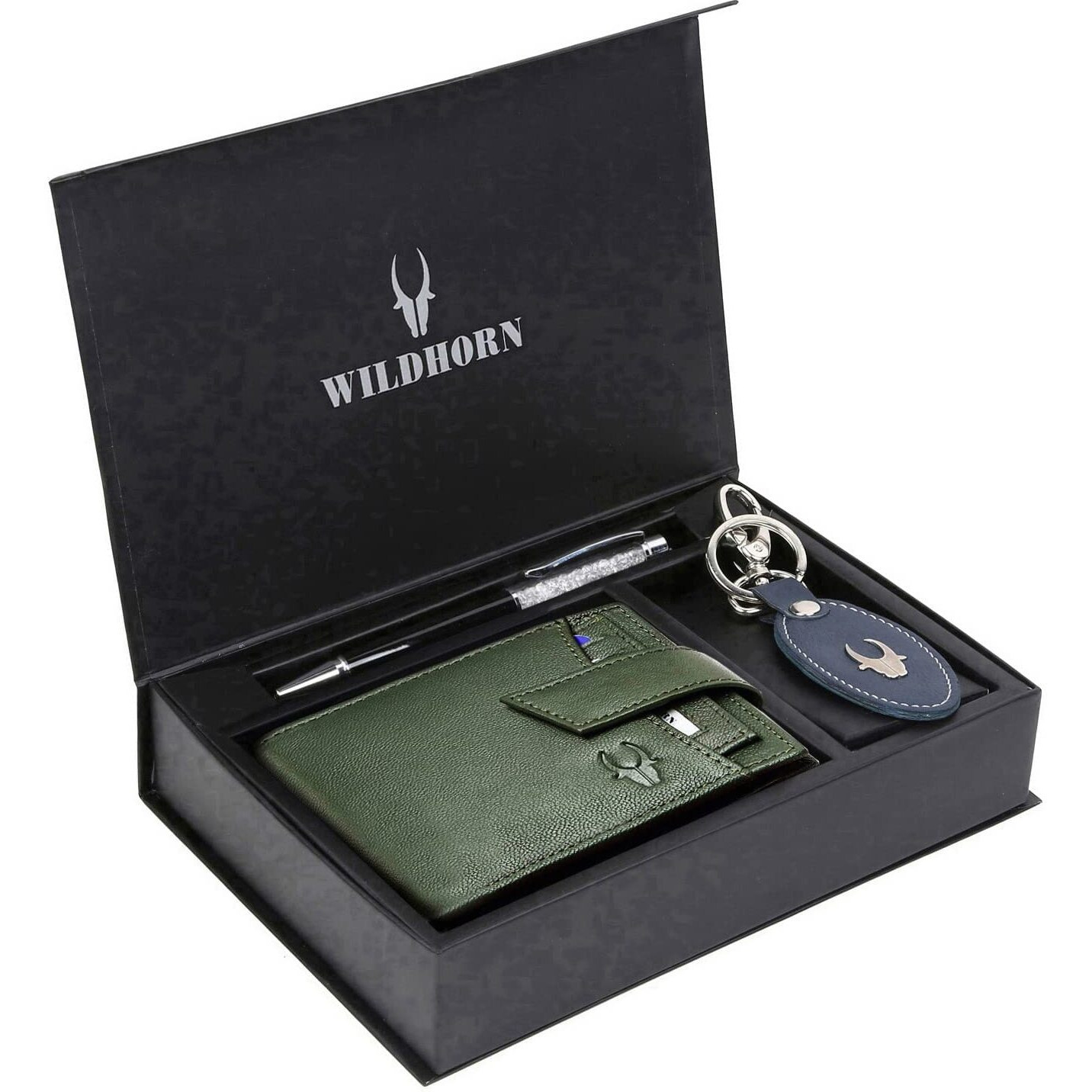 WildHorn Gift Hamper for Men I Leather Wallet, Keychain & Pen Combo Gift Set I Gift for Friend, Boyfriend,Husband,Father, Son etc