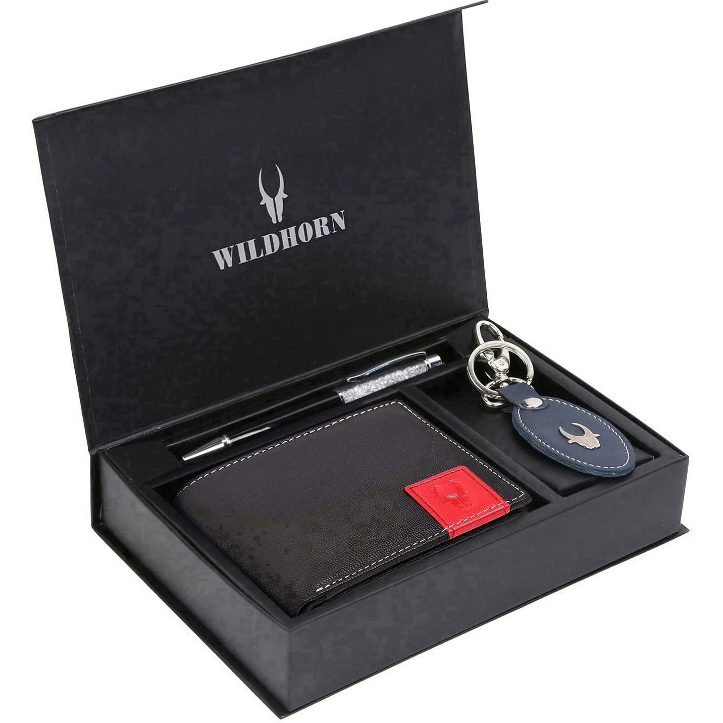 WildHorn Gift Hamper for Men I Leather Wallet, Keychain & Pen Combo Gift Set I Gift for Friend, Boyfriend,Husband,Father, Son etc