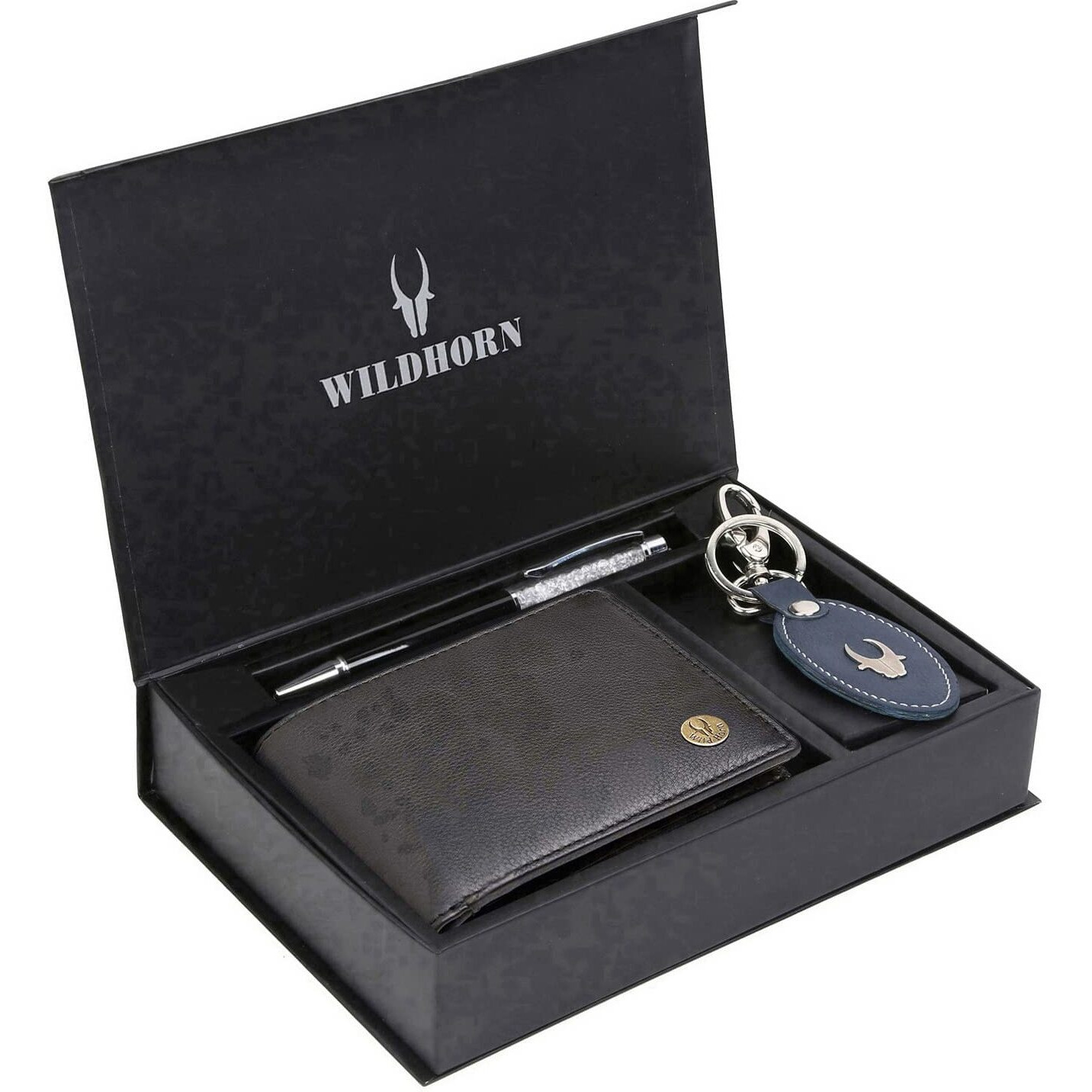 WildHorn Gift Hamper for Men I Leather Wallet, Keychain & Pen Combo Gift Set I Gift for Friend, Boyfriend,Husband,Father, Son etc