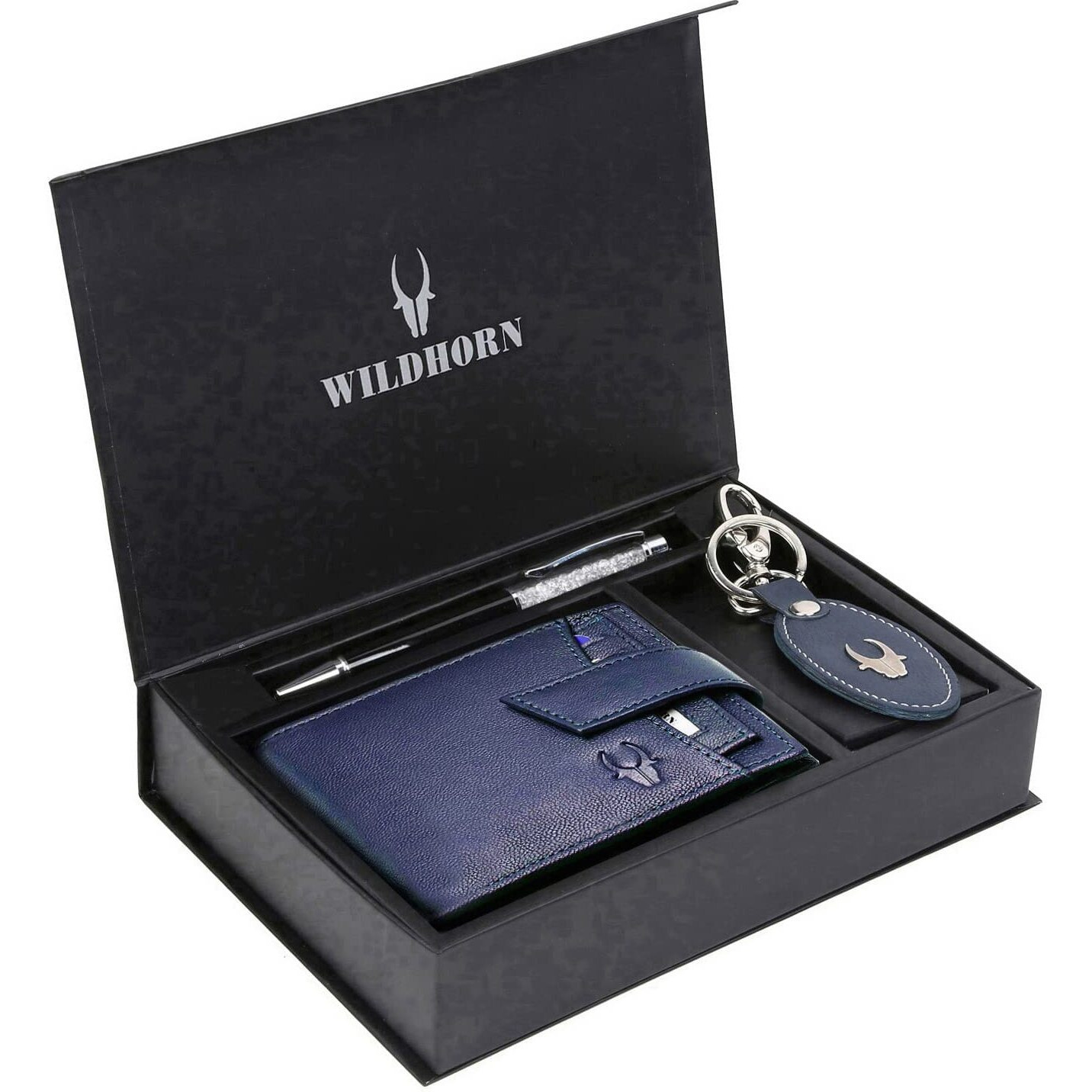 WildHorn Gift Hamper for Men I Leather Wallet, Keychain & Pen Combo Gift Set I Gift for Friend, Boyfriend,Husband,Father, Son etc