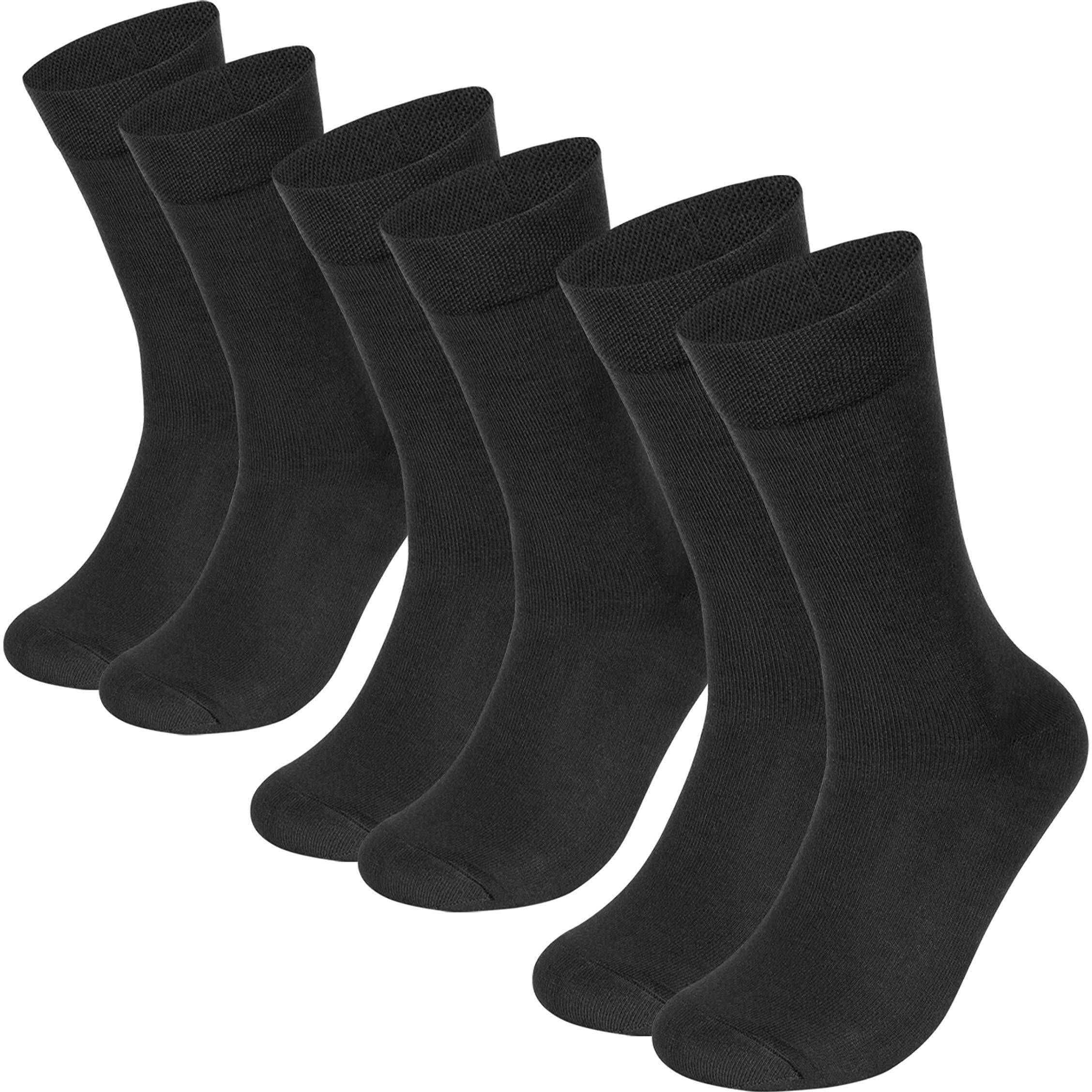 Supersox Formal/Office Crew Socks For Men Made With Premium Cotton. Reinforced Heel & Toe For Extended Durability. Anti Odour & Anti Bacterial - Pack Of 3, Free Size (Black, Regular)