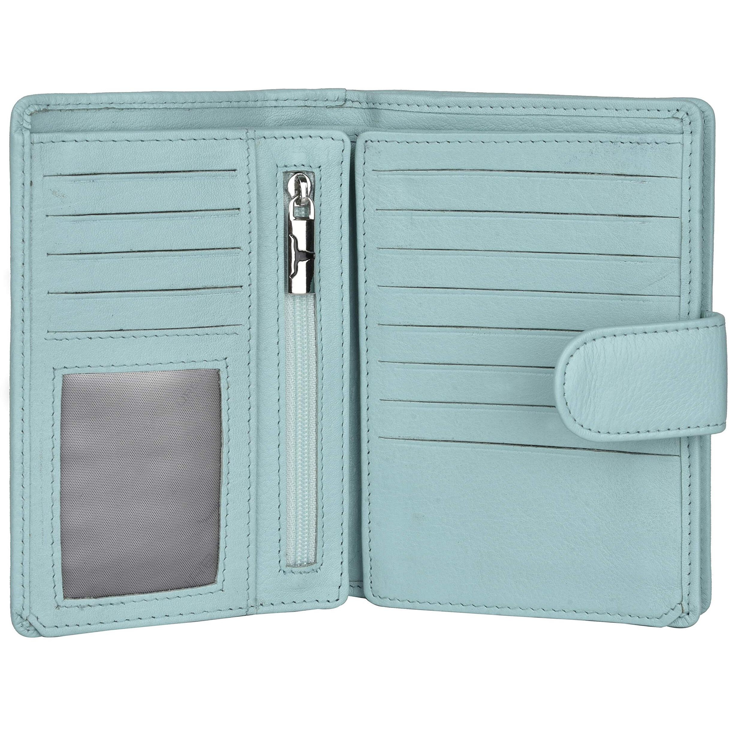 URBAN FOREST Arya Pastel Blue Leather Wallet for Women