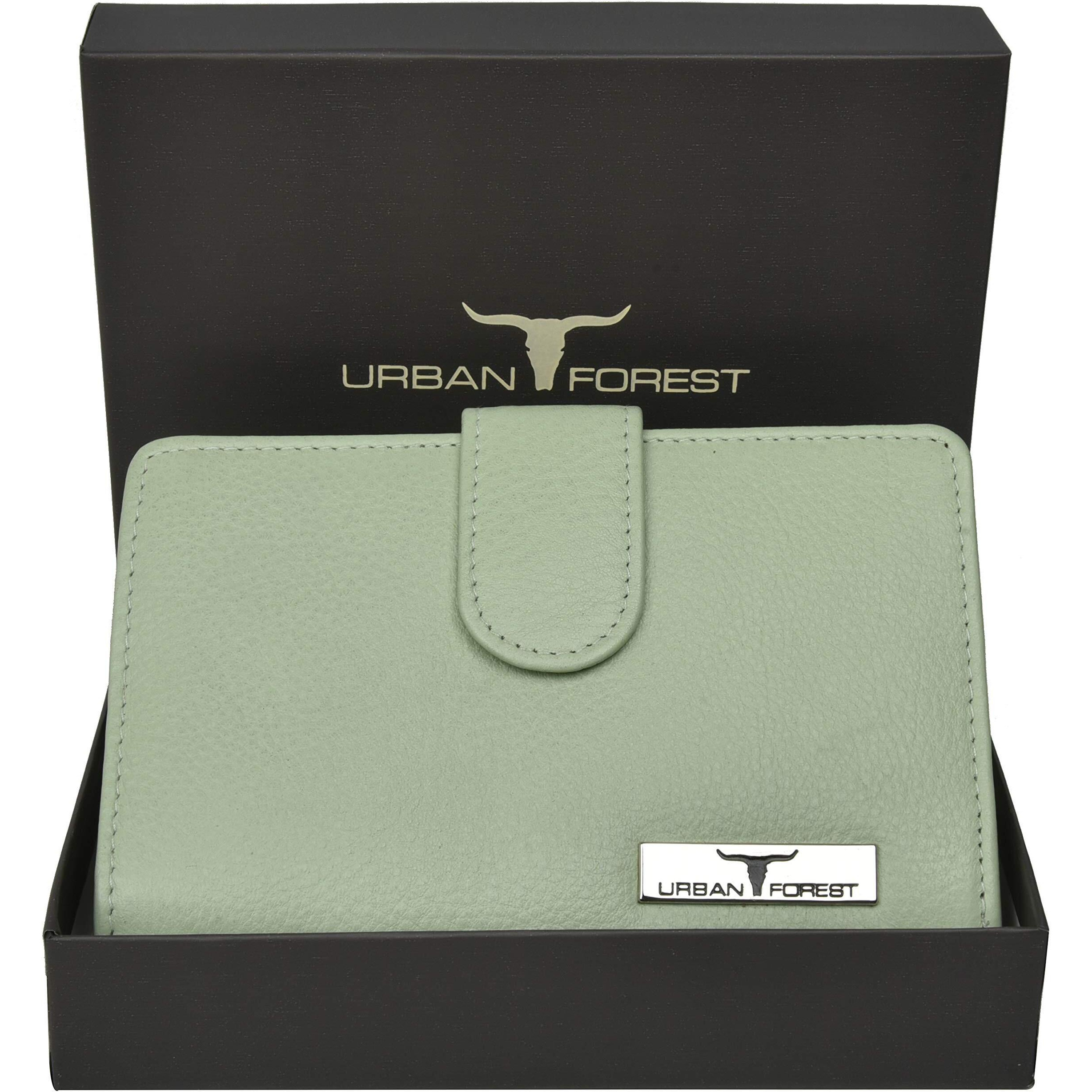 URBAN FOREST Arya Mint Green Leather Wallet for Women