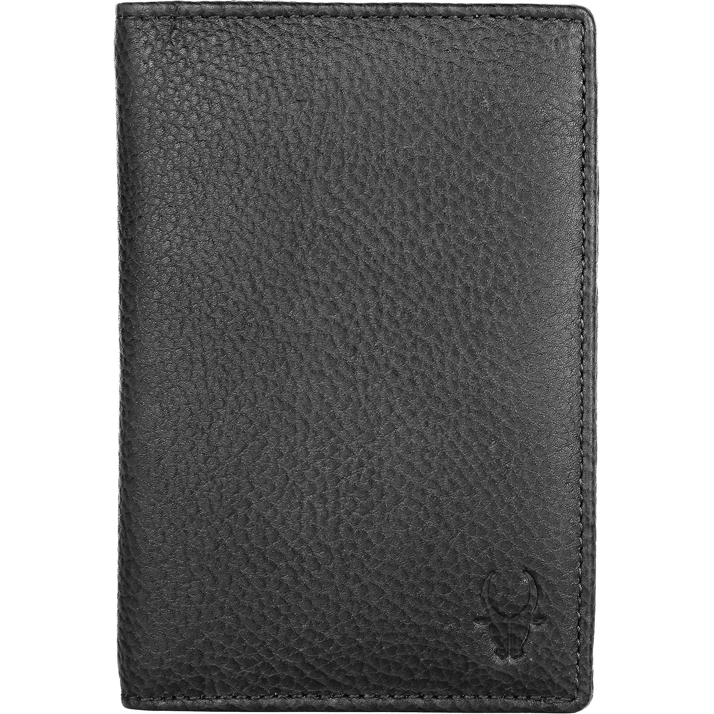 WildHorn Leather Passport Holder for Men & Women (Black Mat)
