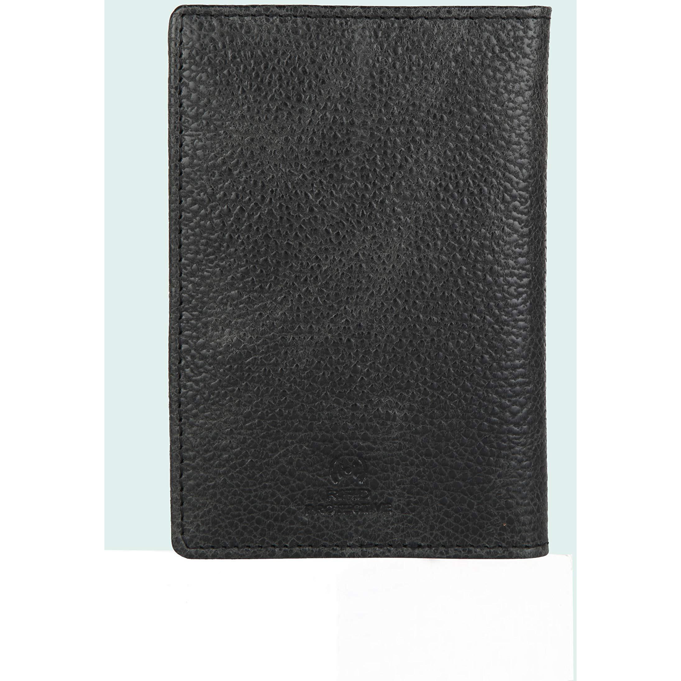 WildHorn Leather Passport Holder for Men & Women (Black Mat)