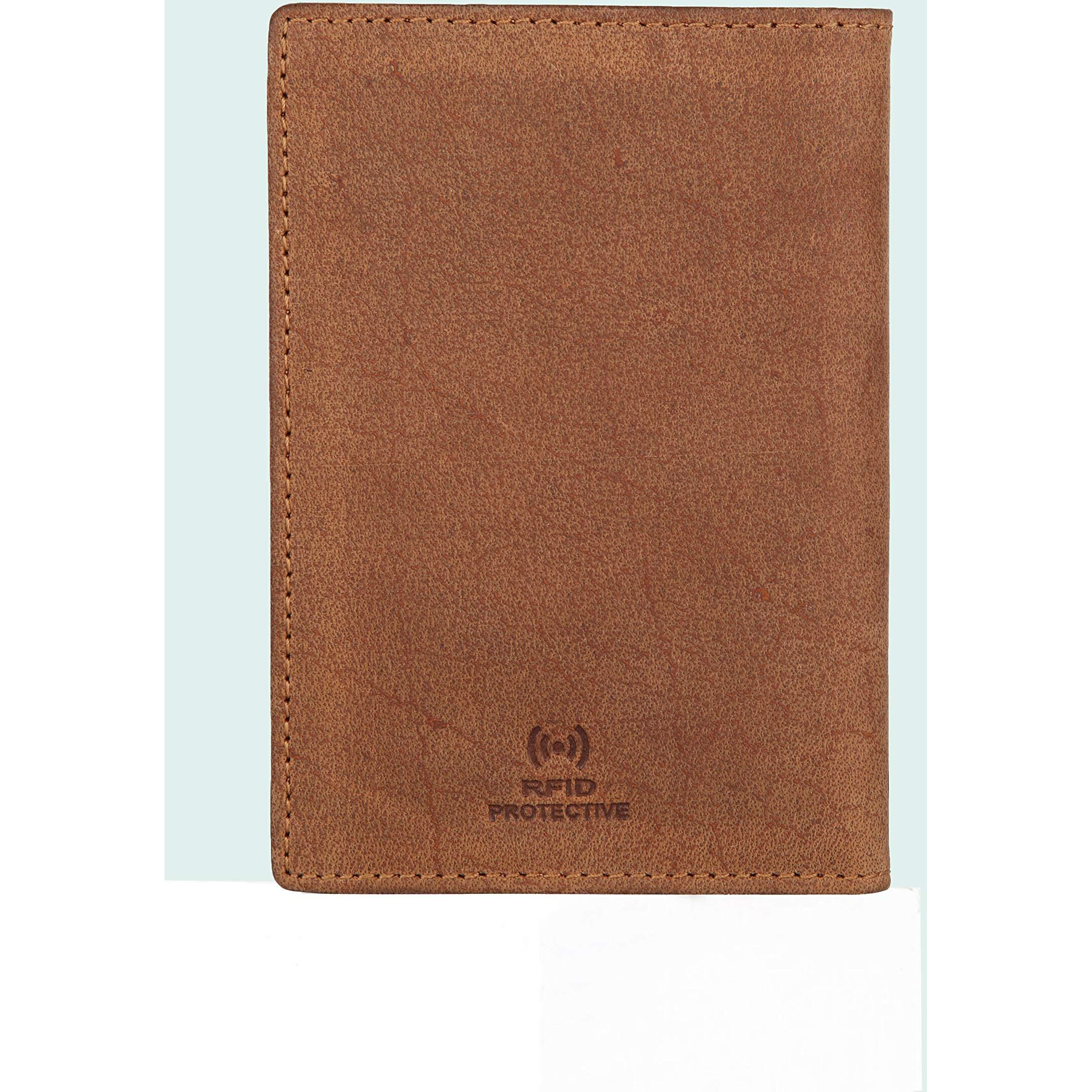 WildHorn Leather Passport Holder for Men & Women (Tan H)