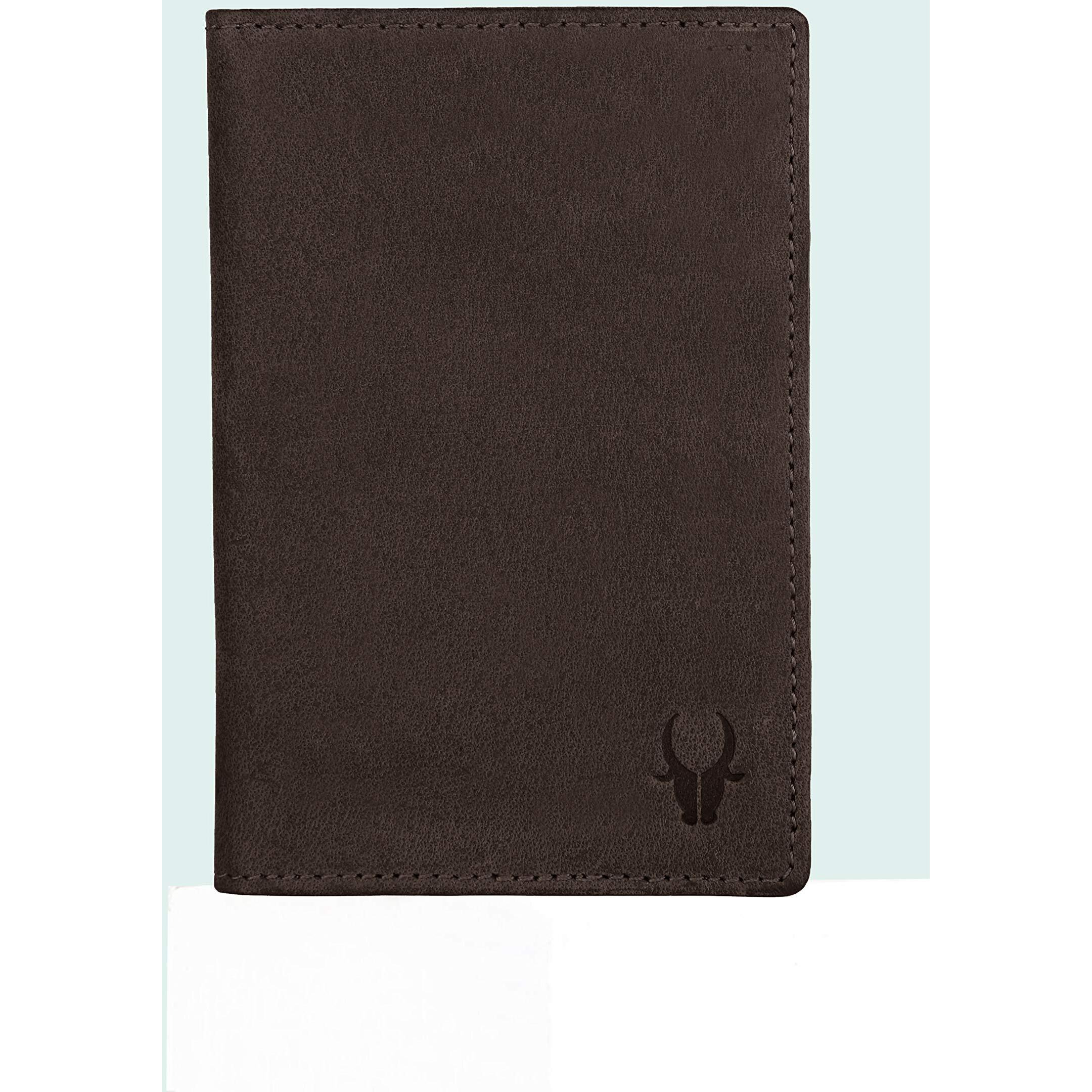 WildHorn Leather Passport Holder for Men & Women (Brown H)