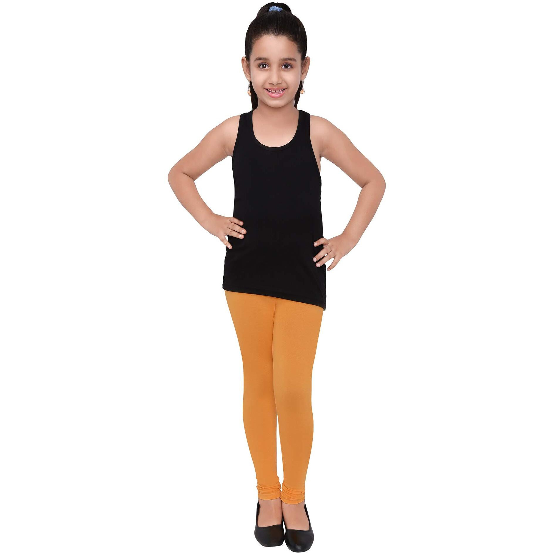 Robinbosky Premium Girls Yellow Leggings(6-12 Months(16), Mustard)