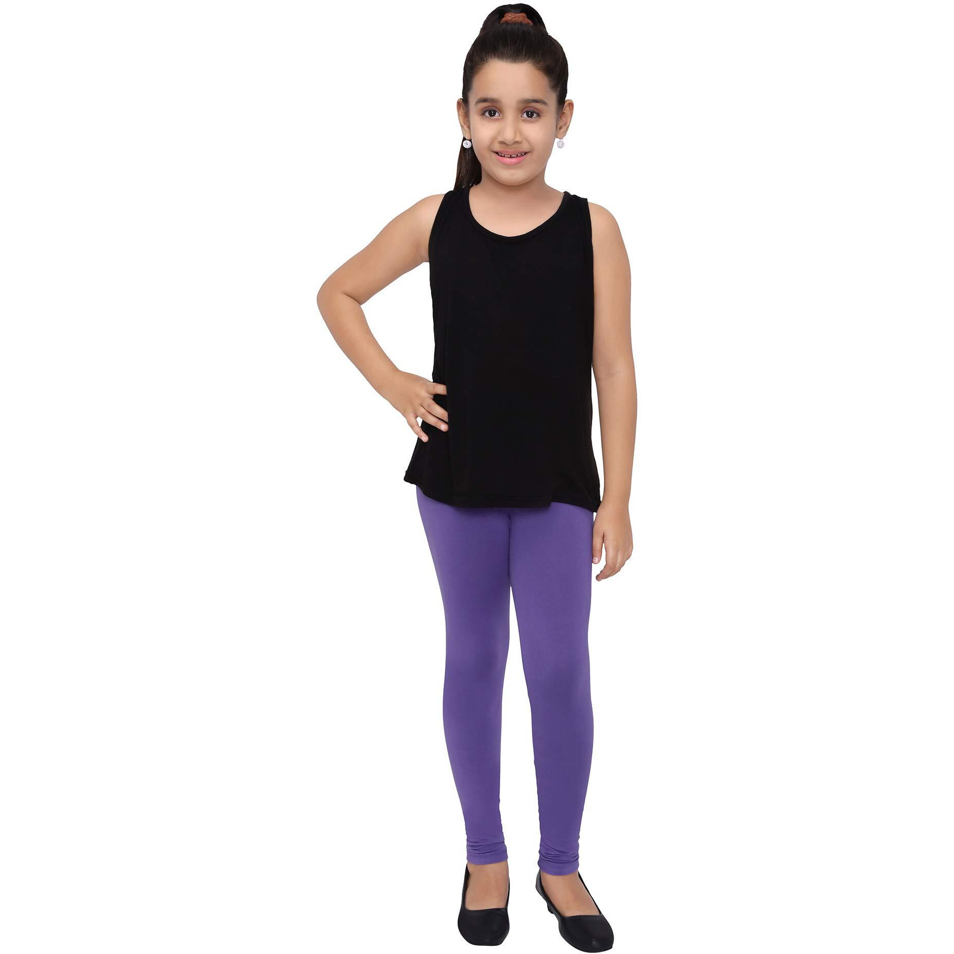 Robinbosky Premium Girls Purple Leggings(2-3 Years(22), Purple)