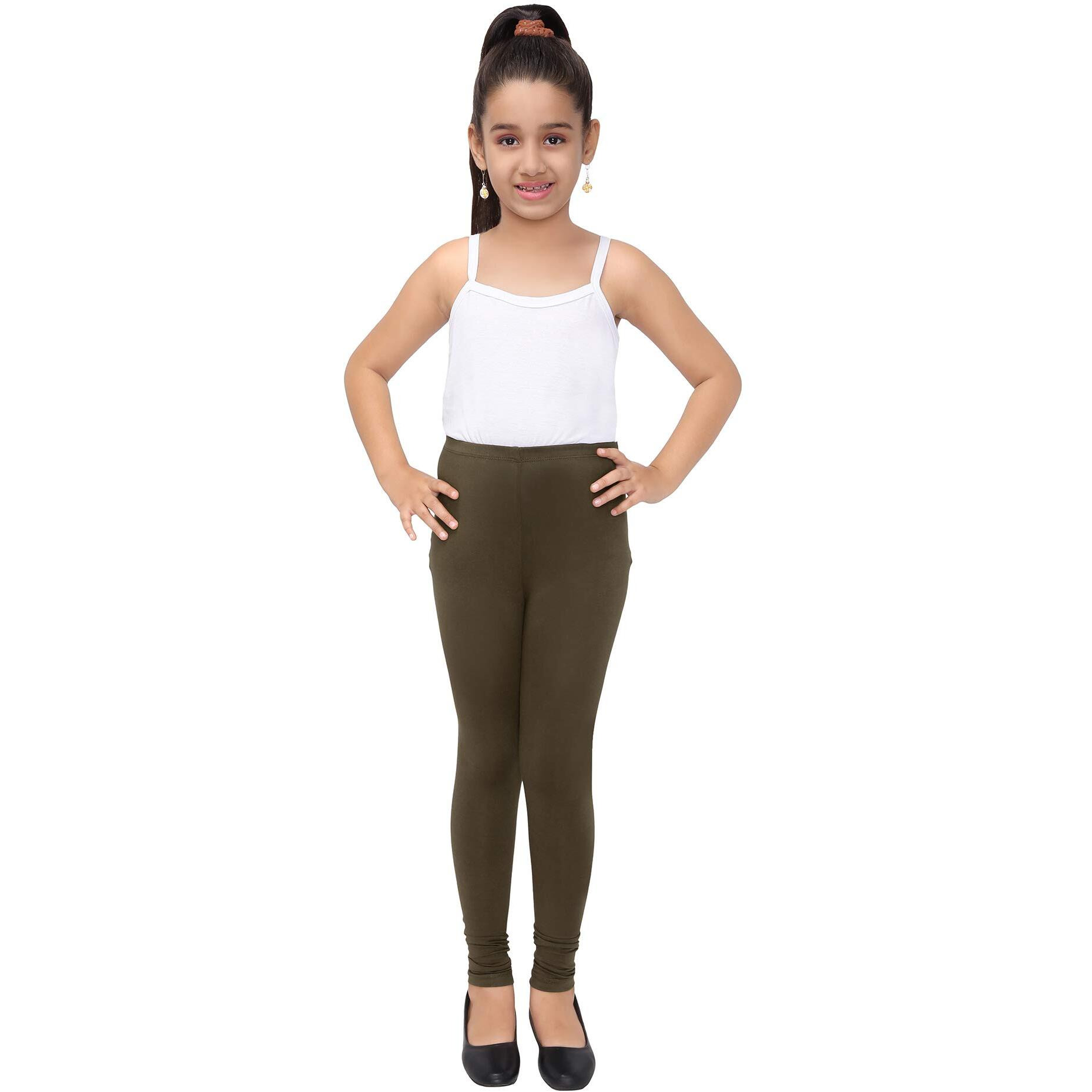 Robinbosky Premium Girls Brown Leggings(12-18 Months(18), DARKCHOCOLATE)