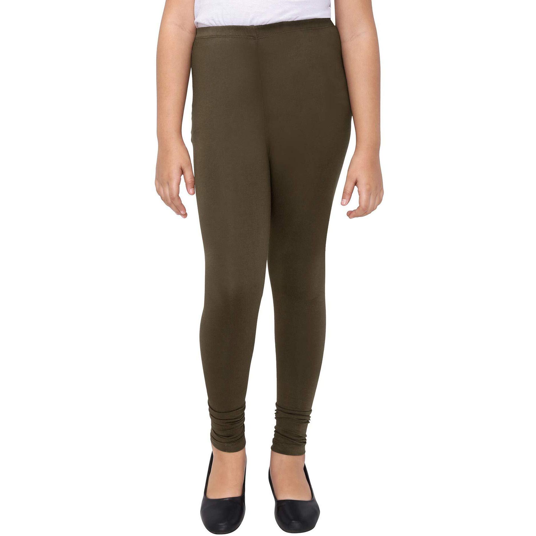 Robinbosky Premium Girls Brown Leggings(12-18 Months(18), DARKCHOCOLATE)