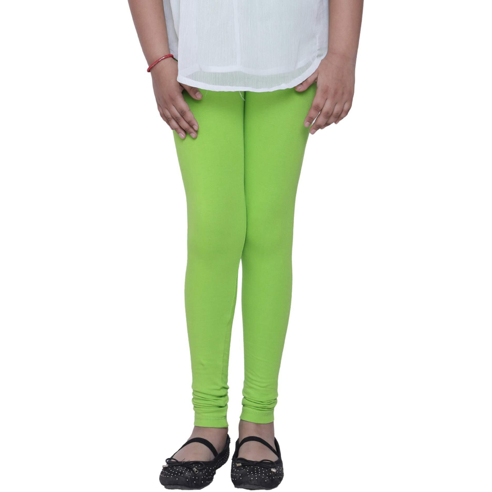 Robinbosky Premium Girls Green Leggings(12-18 Months(18), GREENFLASH)
