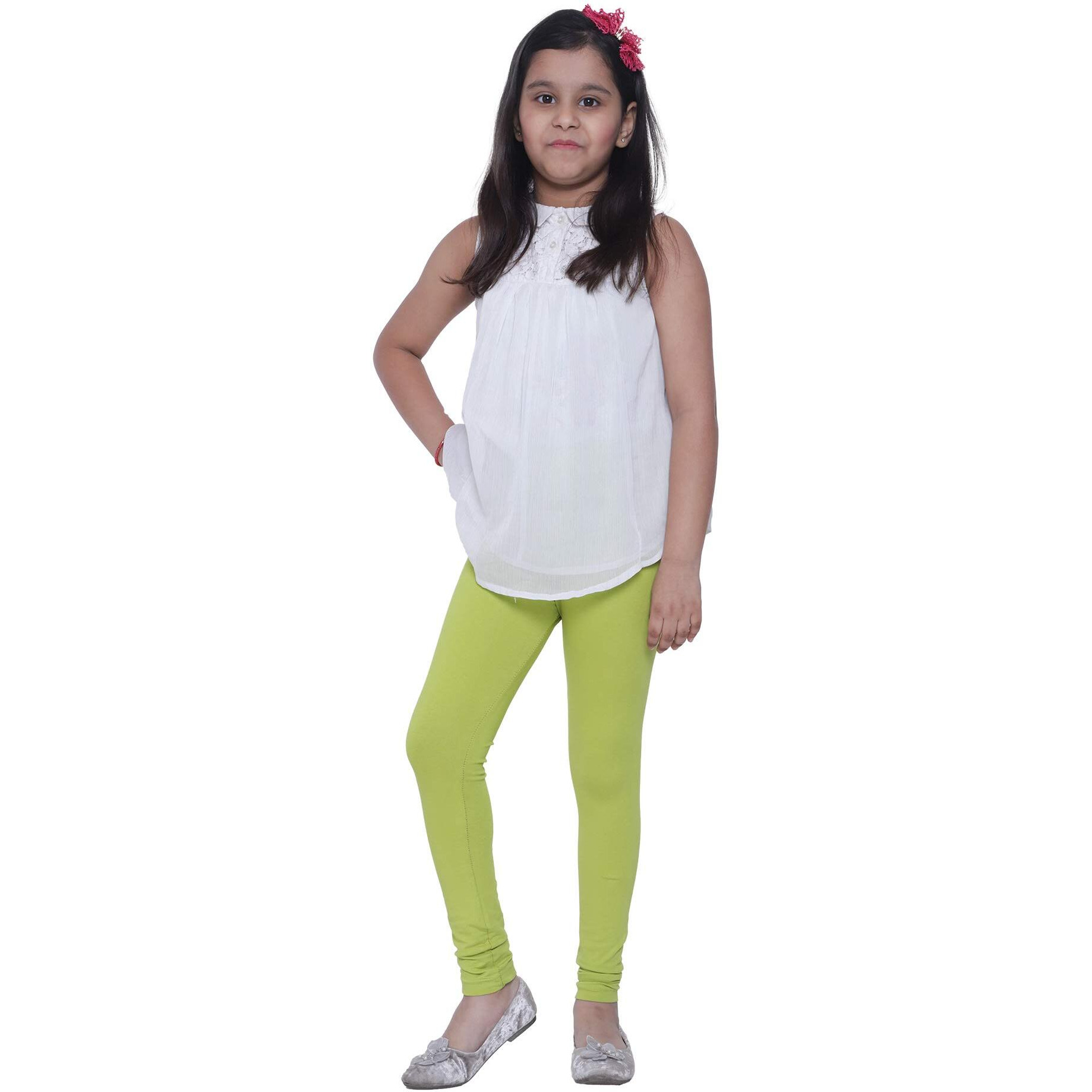 Robinbosky Premium Girls Green Leggings(6-12 Months(16), MINTGREEN)