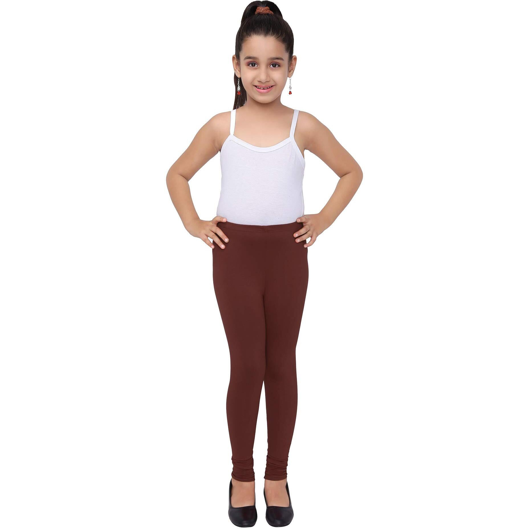 Robinbosky Premium Girls Maroon Leggings(12-13 Years(36), Maroon)