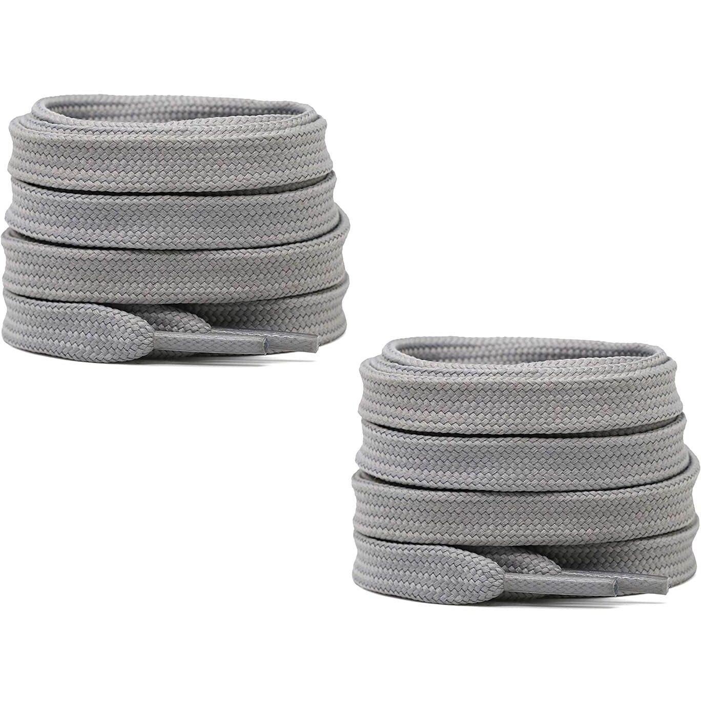 SHOESHINE Sport Shoelaces Flat Hollow Design casual shoe laces, Light Grey (Pack of 2 Pairs) Shoe Lace