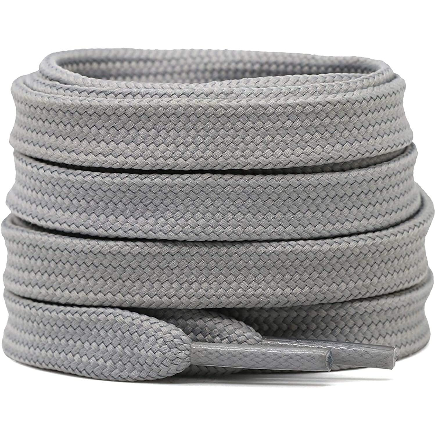 SHOESHINE Sport Shoelaces Flat Hollow Design casual shoe laces, Light Grey (Pack of 2 Pairs) Shoe Lace