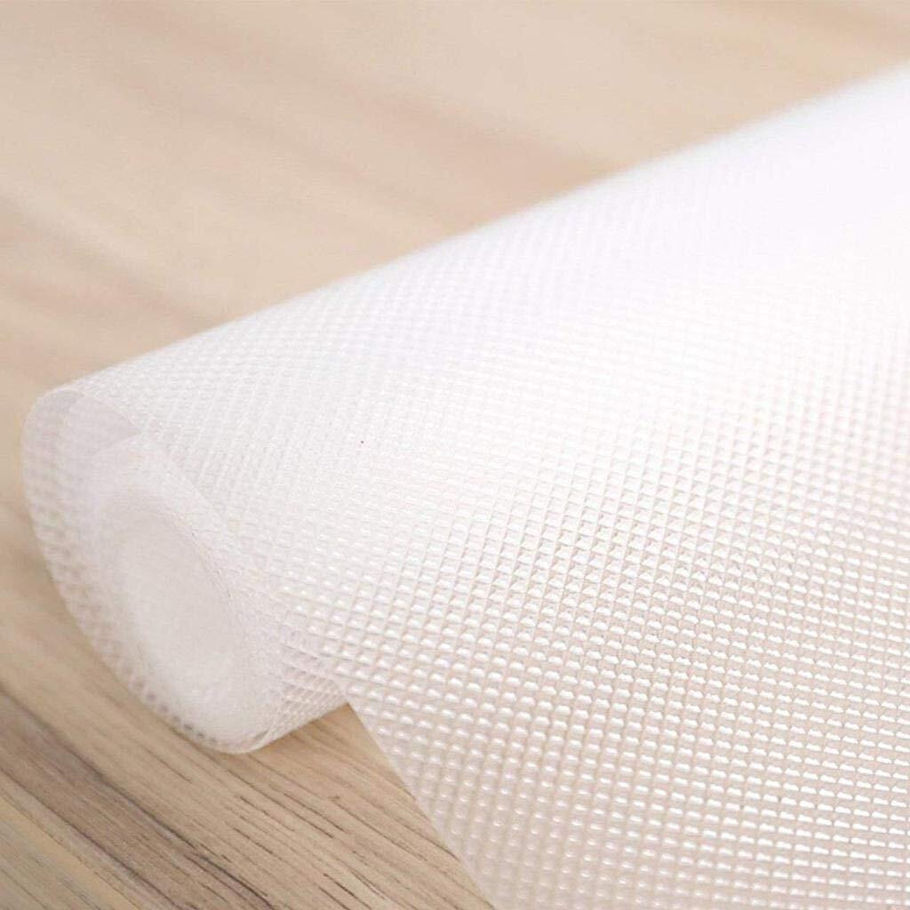 KayJen solid EVA Anti Slip Shelf Mat/Sheet for Fridge, Kitchen, Drawer, Shelf Liner 60 cm X 10 m Transparent