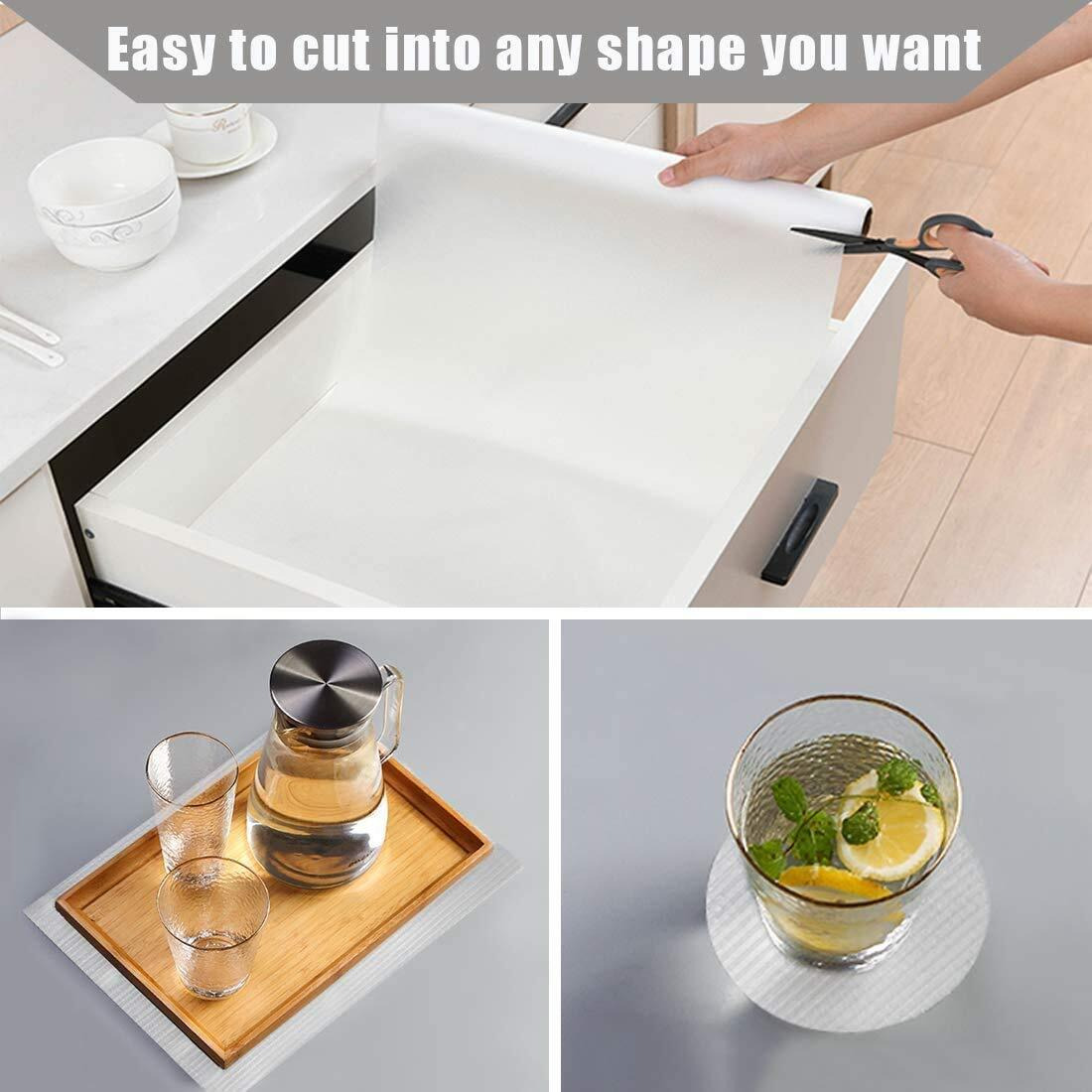 KayJen (50 cmX20m) Snow White Food Grade EVA Solid Anti Slip MatSheet for Fridge, Kitchen, Drawer, Shelf Liner, Table (Diamond Texture, SnowWhite), Ethylene Vinyl Acetate (EVA)