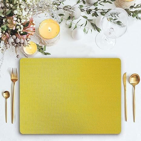 KayJen (60 cmX10 m) Yellow Food Grade EVA Anti Slip MatSheet for Fridge, Kitchen, Drawer, Shelf Liner, Table (Diamond Texture, Yellow)
