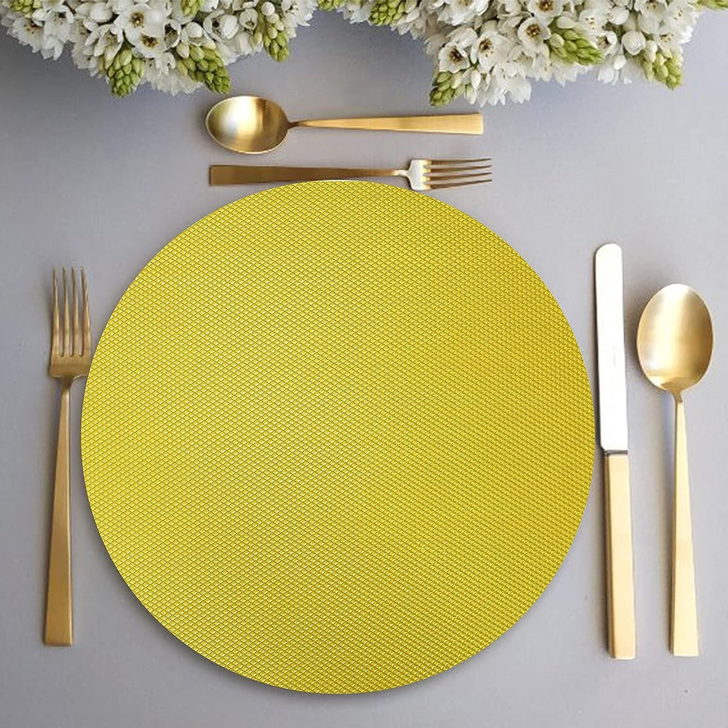 KayJen (60 cmX10 m) Yellow Food Grade EVA Anti Slip MatSheet for Fridge, Kitchen, Drawer, Shelf Liner, Table (Diamond Texture, Yellow)