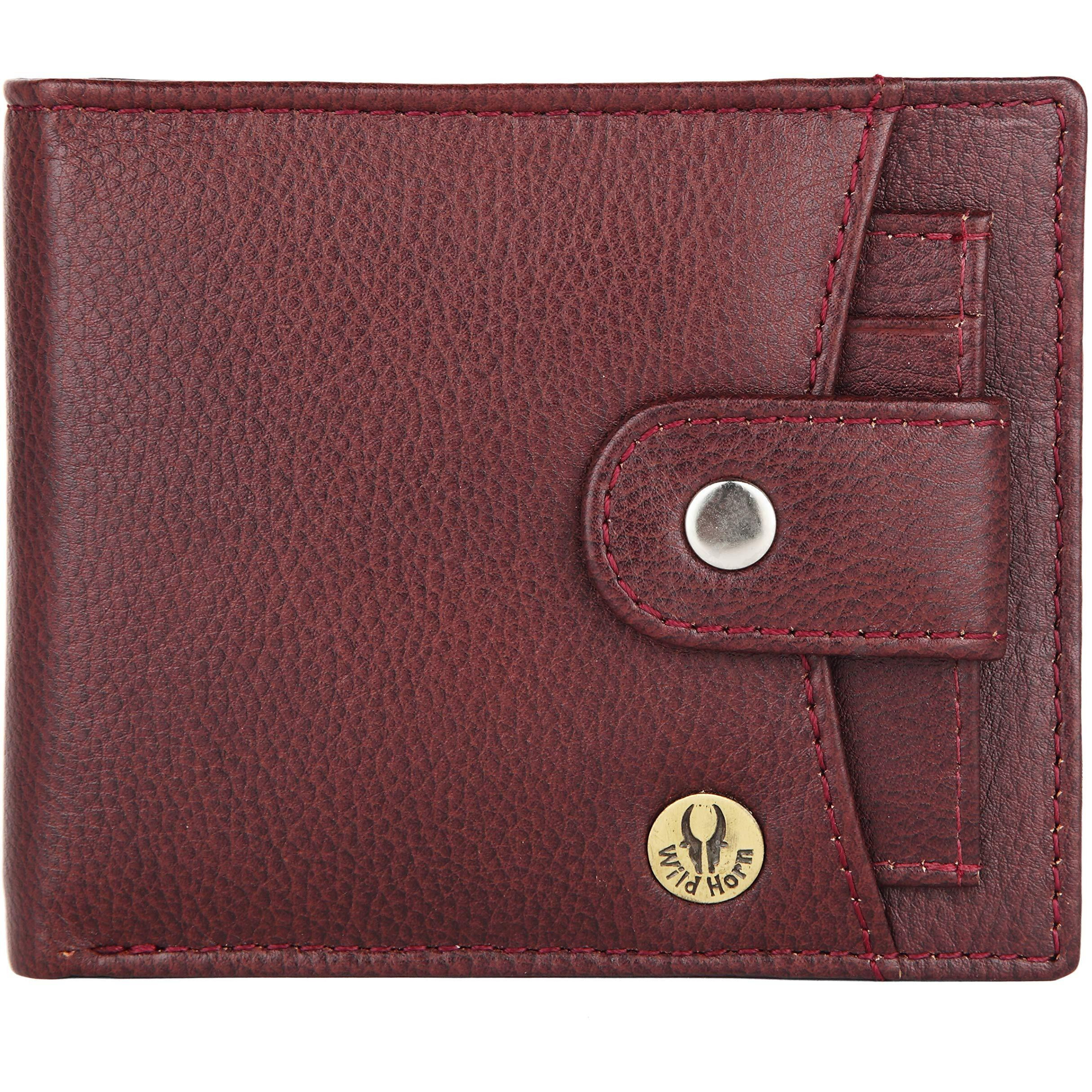 WildHorn Leather Wallet for Men (Maroon)