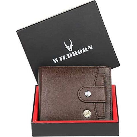 WildHorn Leather Wallet for Men (Carob Brown)