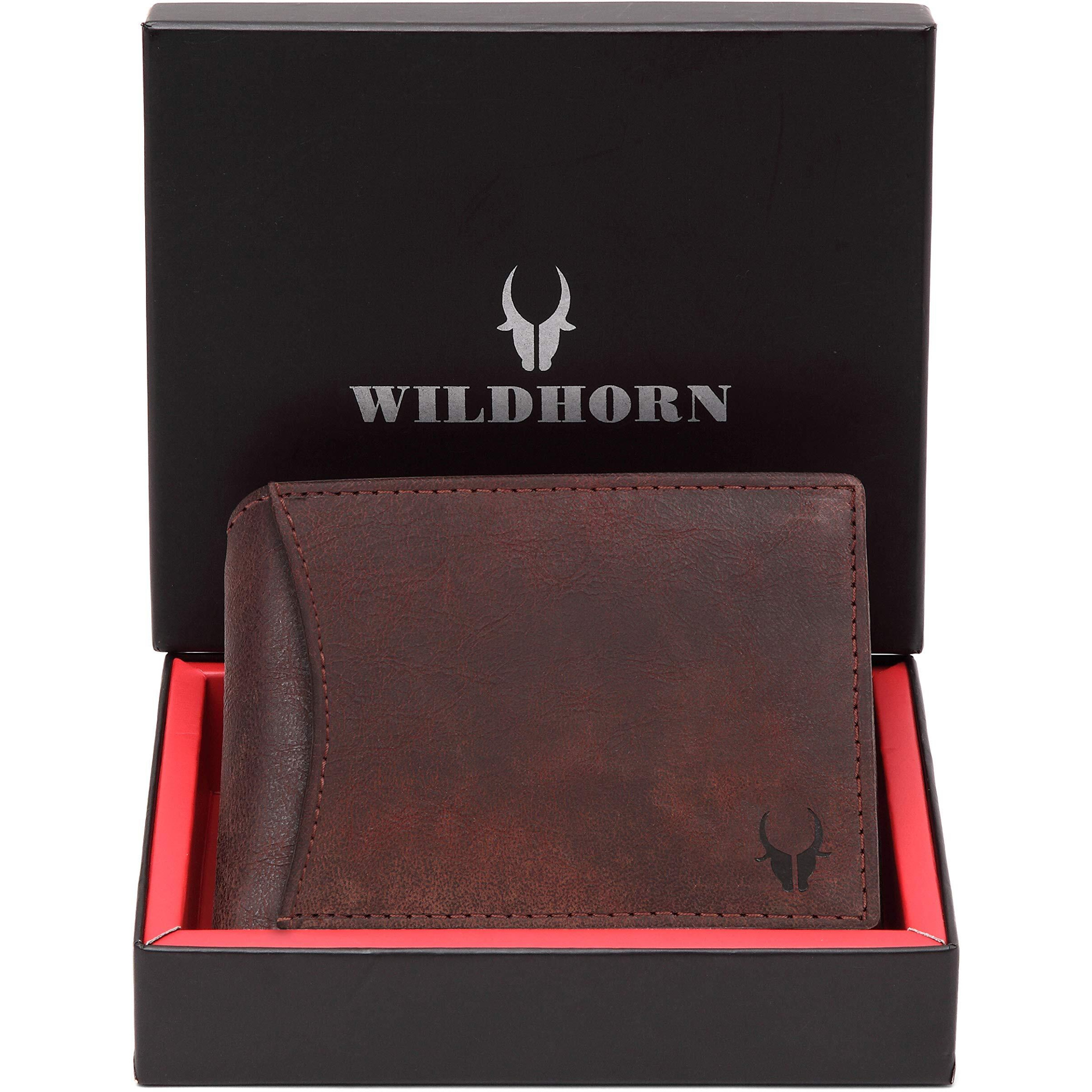 Wildhorn RFID Protected Leather Wallet for Men,Brown