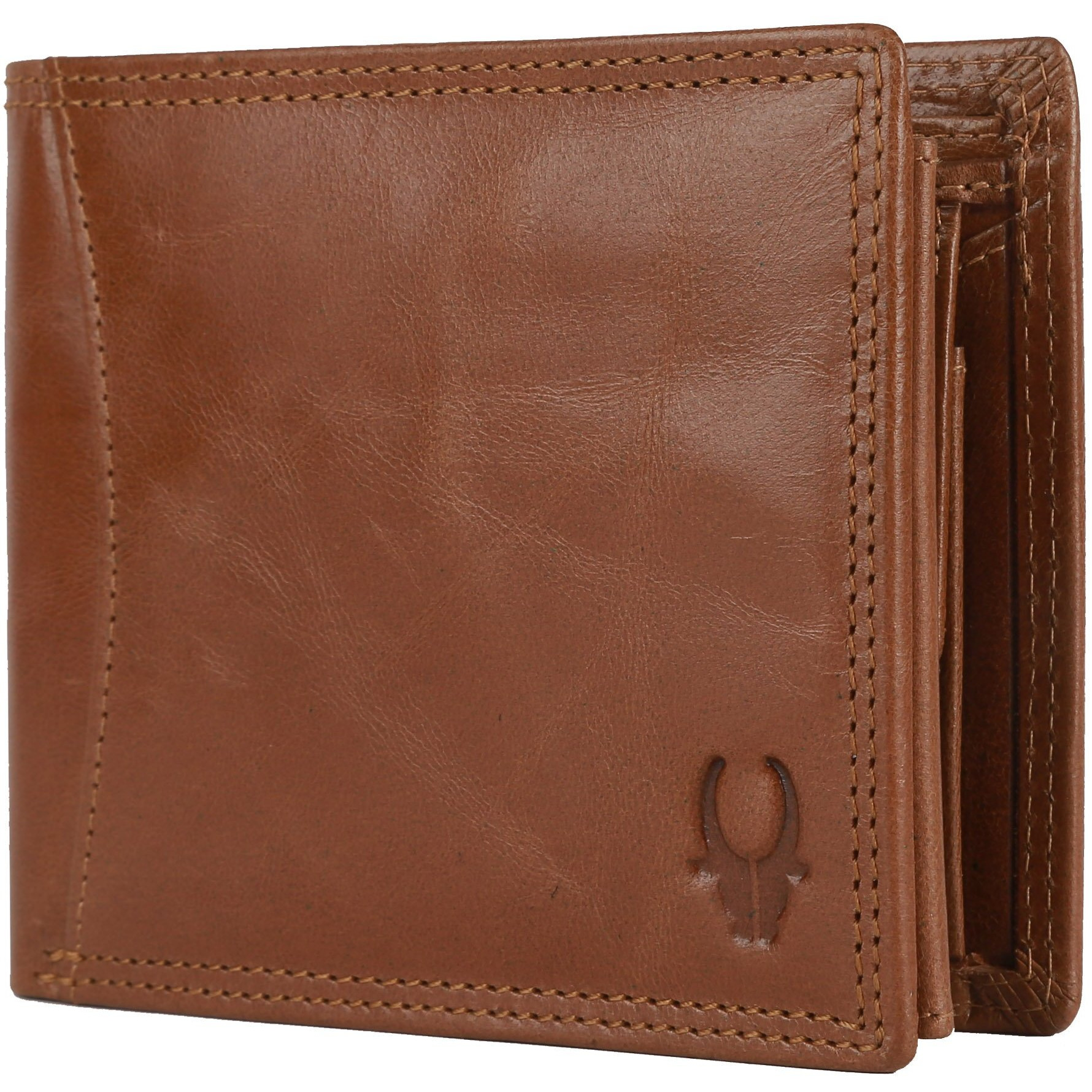 WildHorn RFID Protected Leather Wallet for Men, Tan Crunch