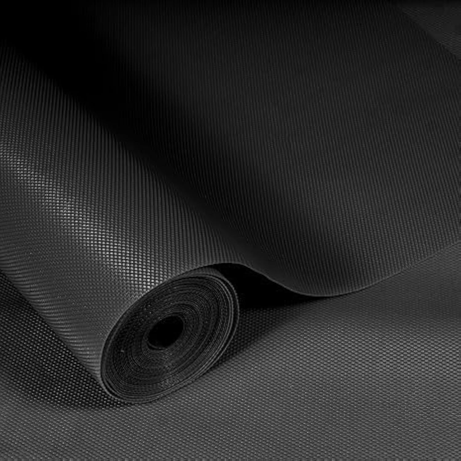 KayJen EVA Anti Slip Mat/Sheet for Fridge, Kitchen, Drawer, Shelf Liner, 400 GSM (Black, 45 cm X 1.5 m)