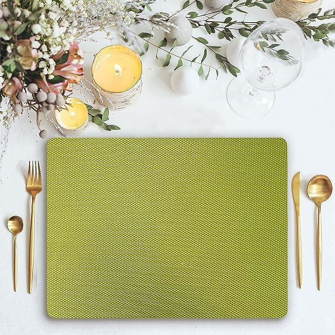 KayJen (45cmX1.5m) Green Food Grade EVA Anti Slip MatSheet for Fridge, Kitchen, Drawer, Shelf Liner, Table (Diamond Texture, Green)