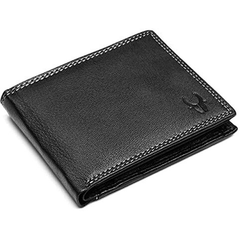 WildHorn Men s Denial Leather Wallet (Jade Black)
