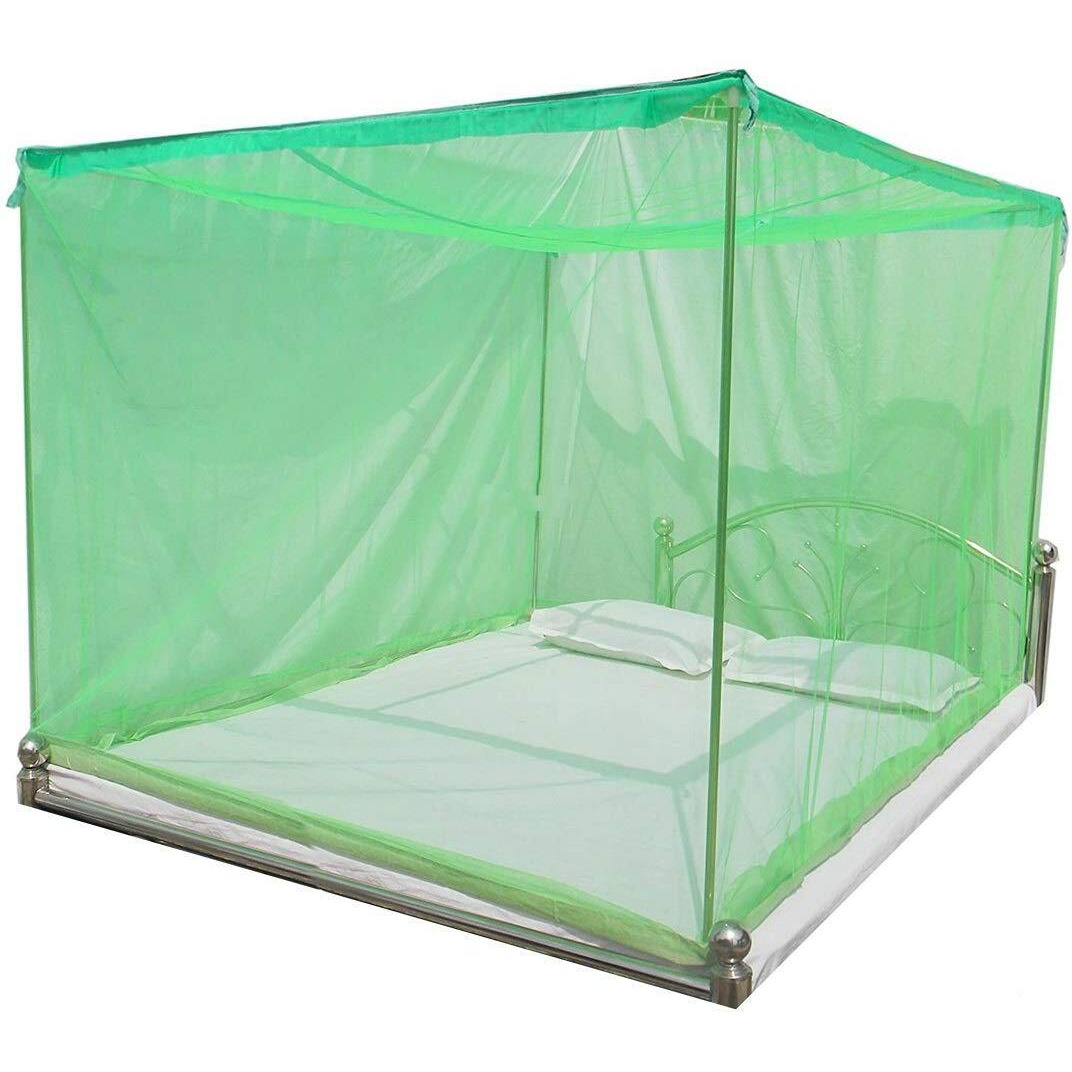 IBLAY 10x6.5 FT Green Mosquito NET for Double Bed Maharani Quality Material - Mosquito Net Machardani King Size Bed