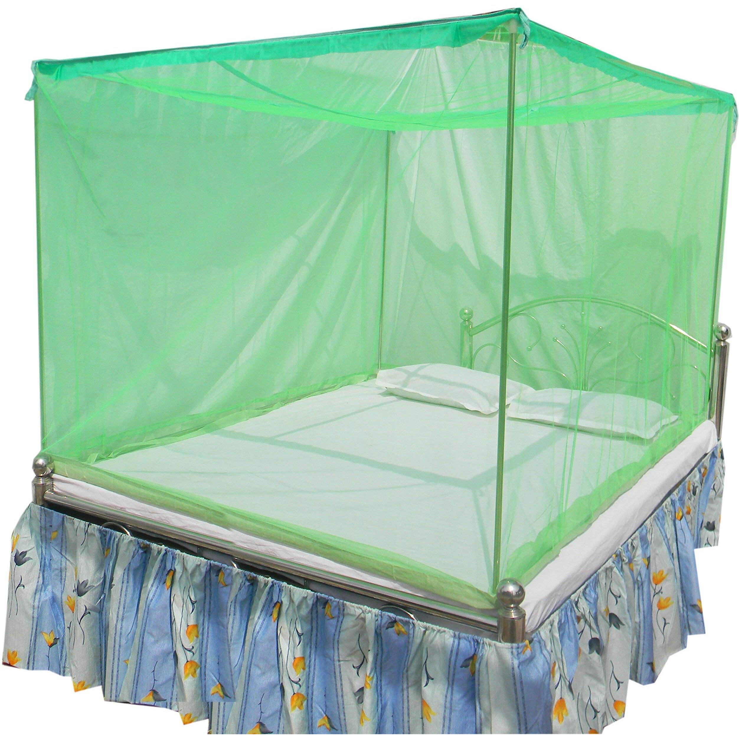 IBLAY 10x6.5 FT Green Mosquito NET for Double Bed Maharani Quality Material - Mosquito Net Machardani King Size Bed