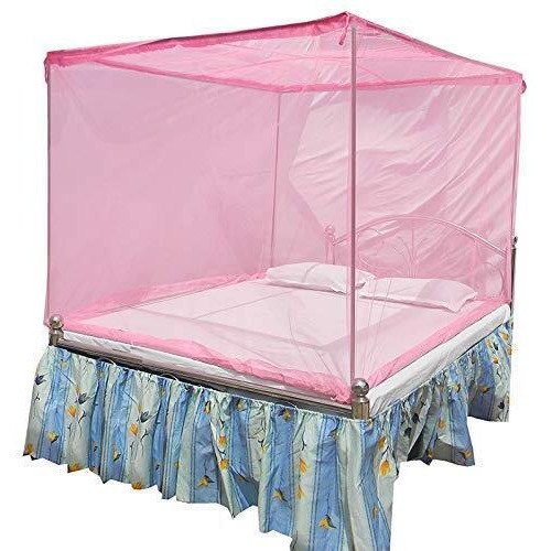 IBLAY 3x6.5 FT Pink Mosquito NET for Single Bed Maharani Quality Material - Mosquito Net Machardani Queen Size Bed