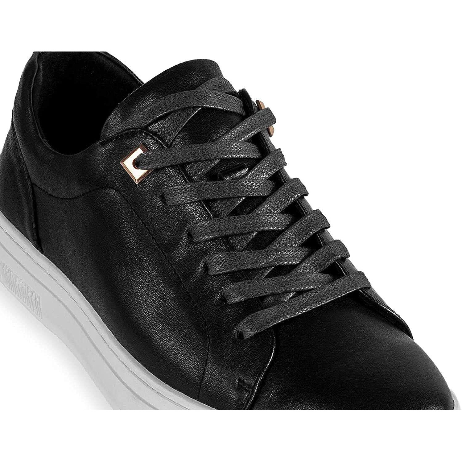 SHOESHINE flat cotton shoe laces for casual, sneaker shoes or boot 8mm wide Black - shoelaces