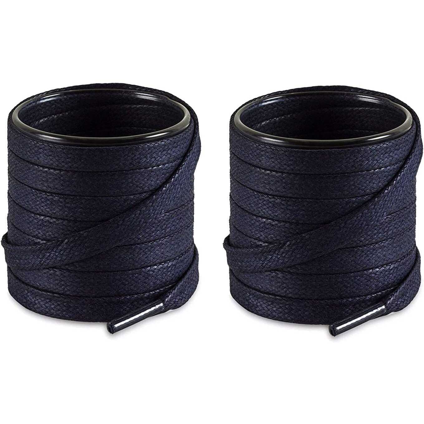 SHOESHINE flat cotton shoe laces for casual, sneaker shoes or boot 8mm wide - 2 Pair (4 Pcs)