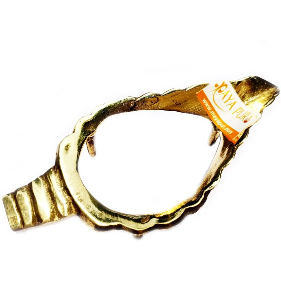 MAYAPURI Brass Shankha Stand for Puja, Sankha Stand for 4-7 inch Shank (Pack of 1)