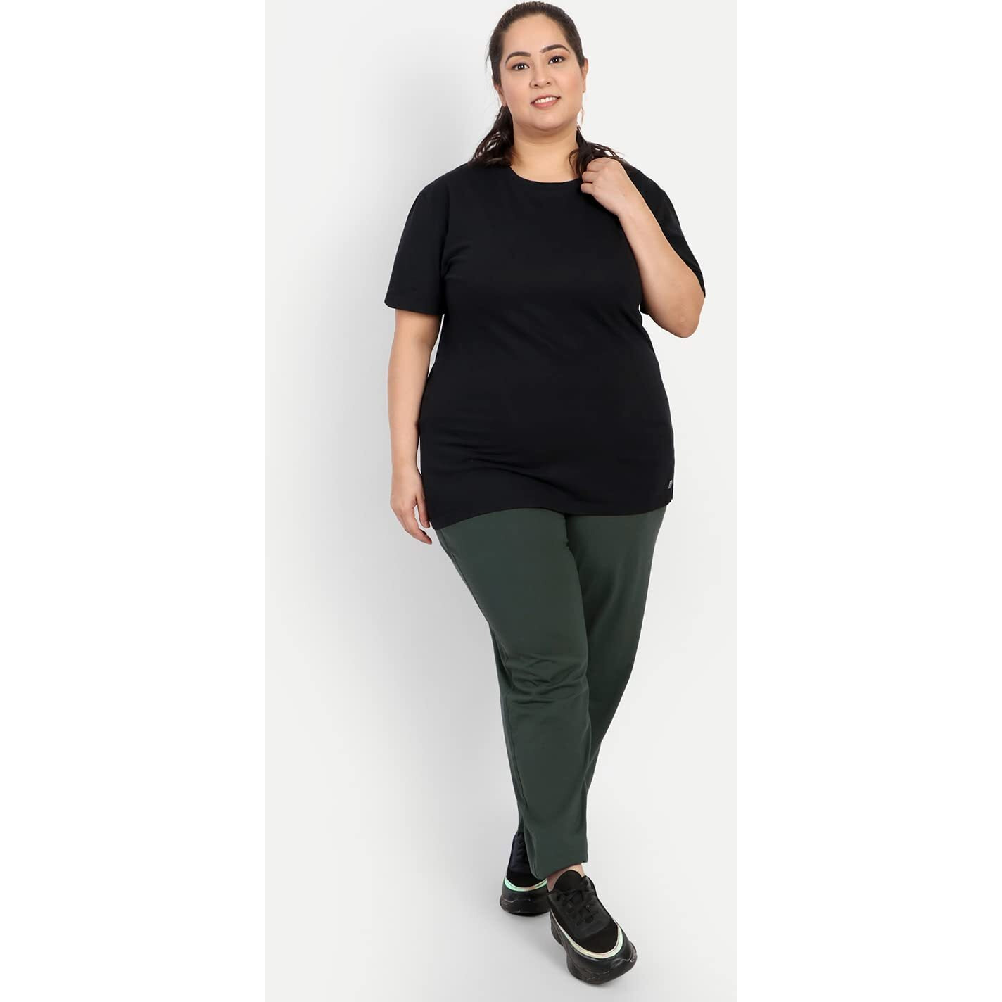 CUPID Women Regular Fit Cotton Plain Comfortable Track Pant, Lower, Sports Trouser, Joggers, Lounge Wear n Daily Use Gym Wear for Ladies_Medium_Green