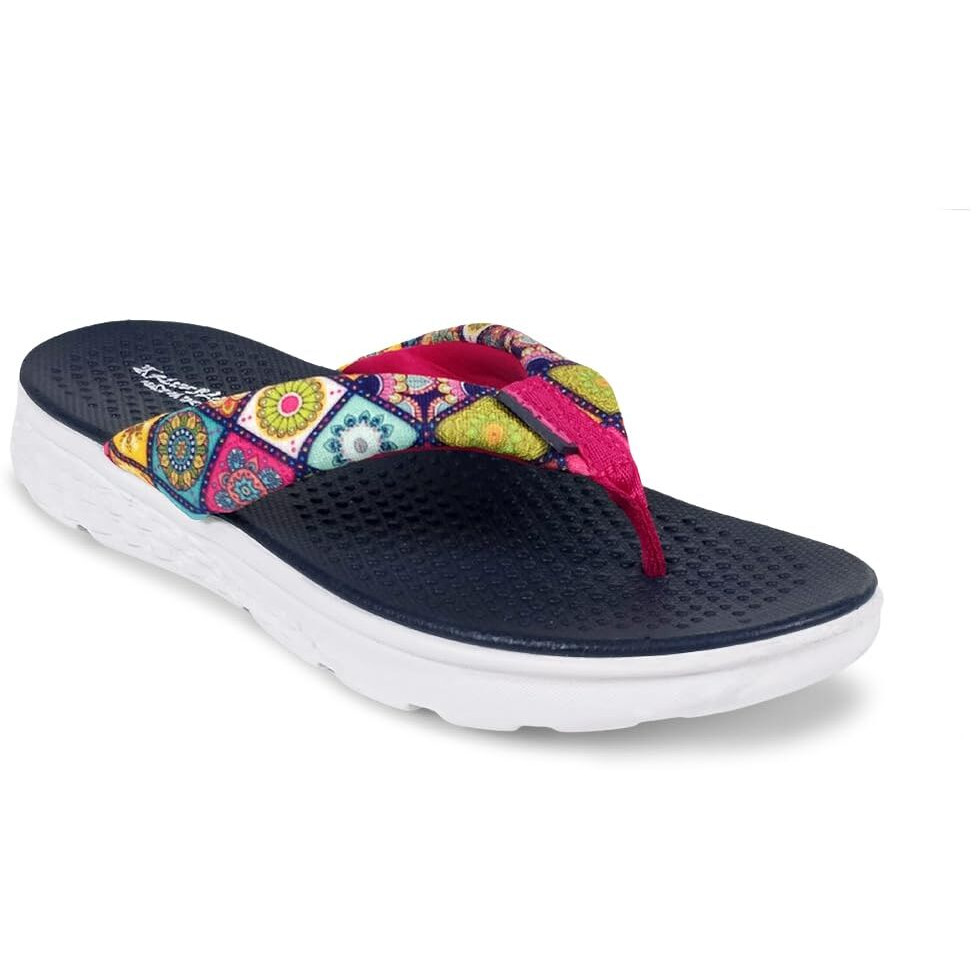 KazarMax Women Navy Mandala Super Soft/Ultra-Light/Slipper/Flip-Flop-5 UK