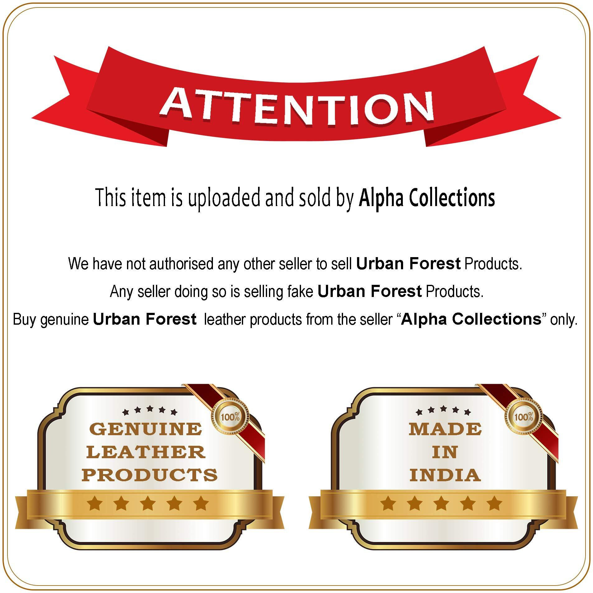 URBAN FOREST Zeke Vintage Green Leather Wallet & Casual Black Leather Belt Combo Gift Set for Men