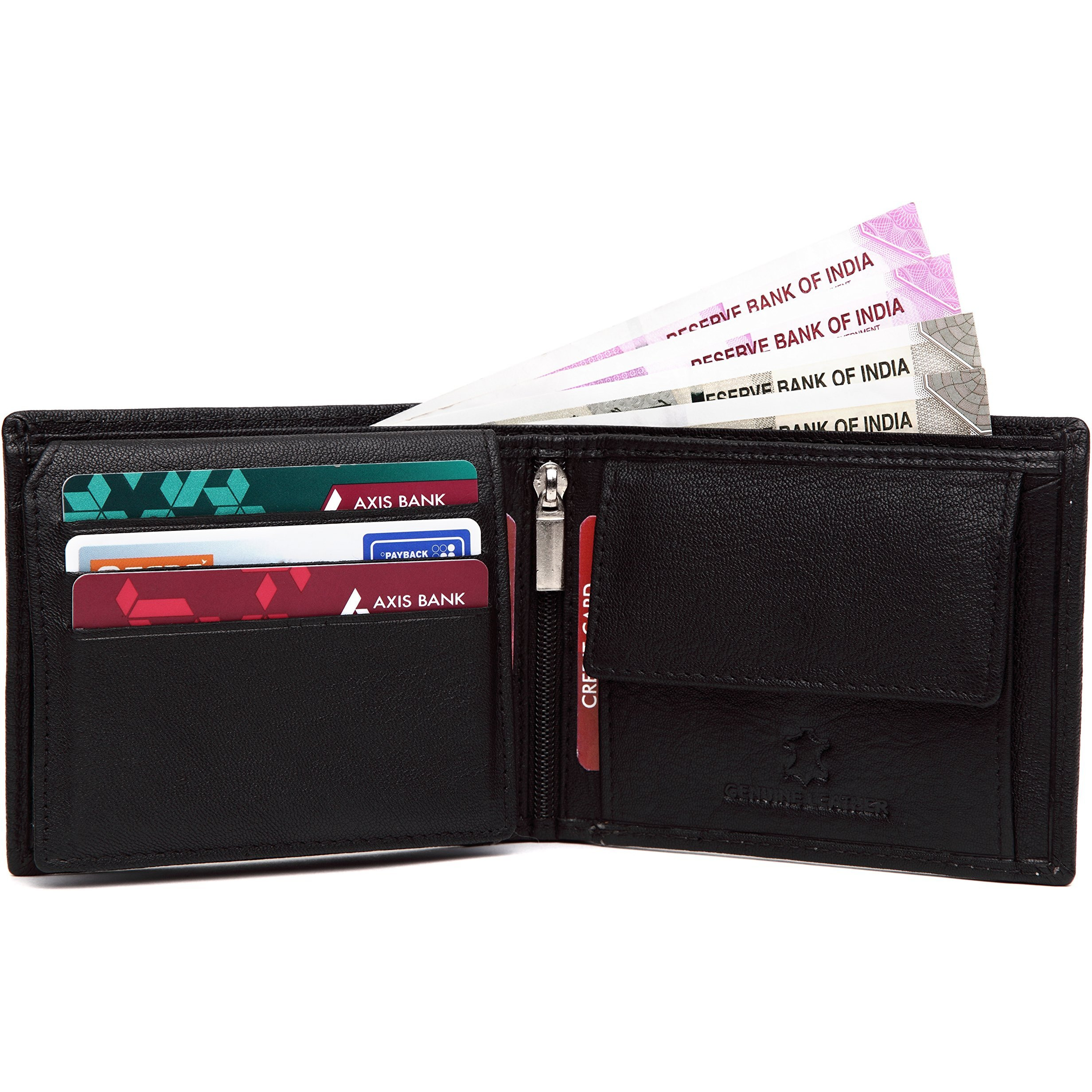 WildHorn Leather Men Wallet(black)