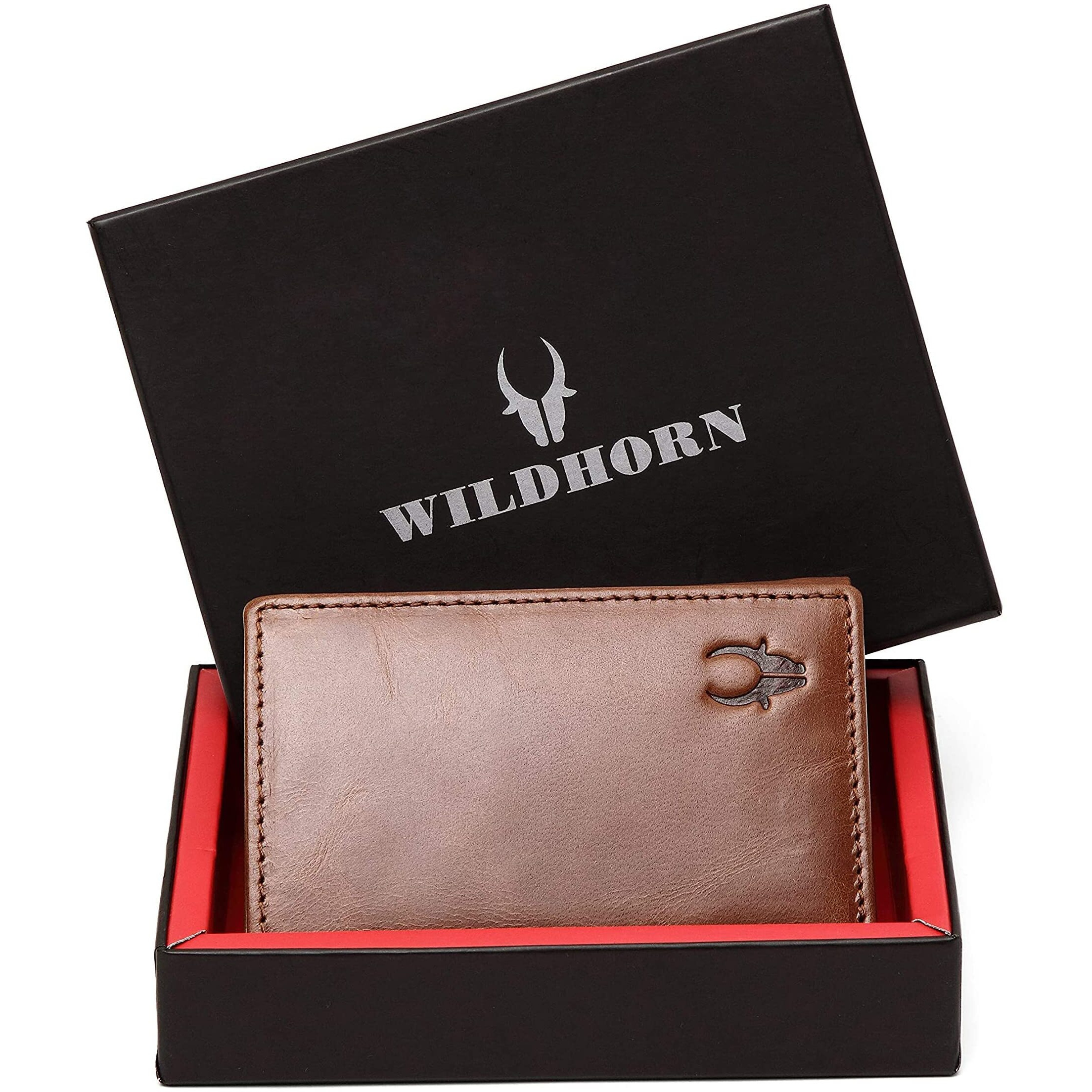 WildHorn Rfid Protected Leather Wallet For Men,Tan