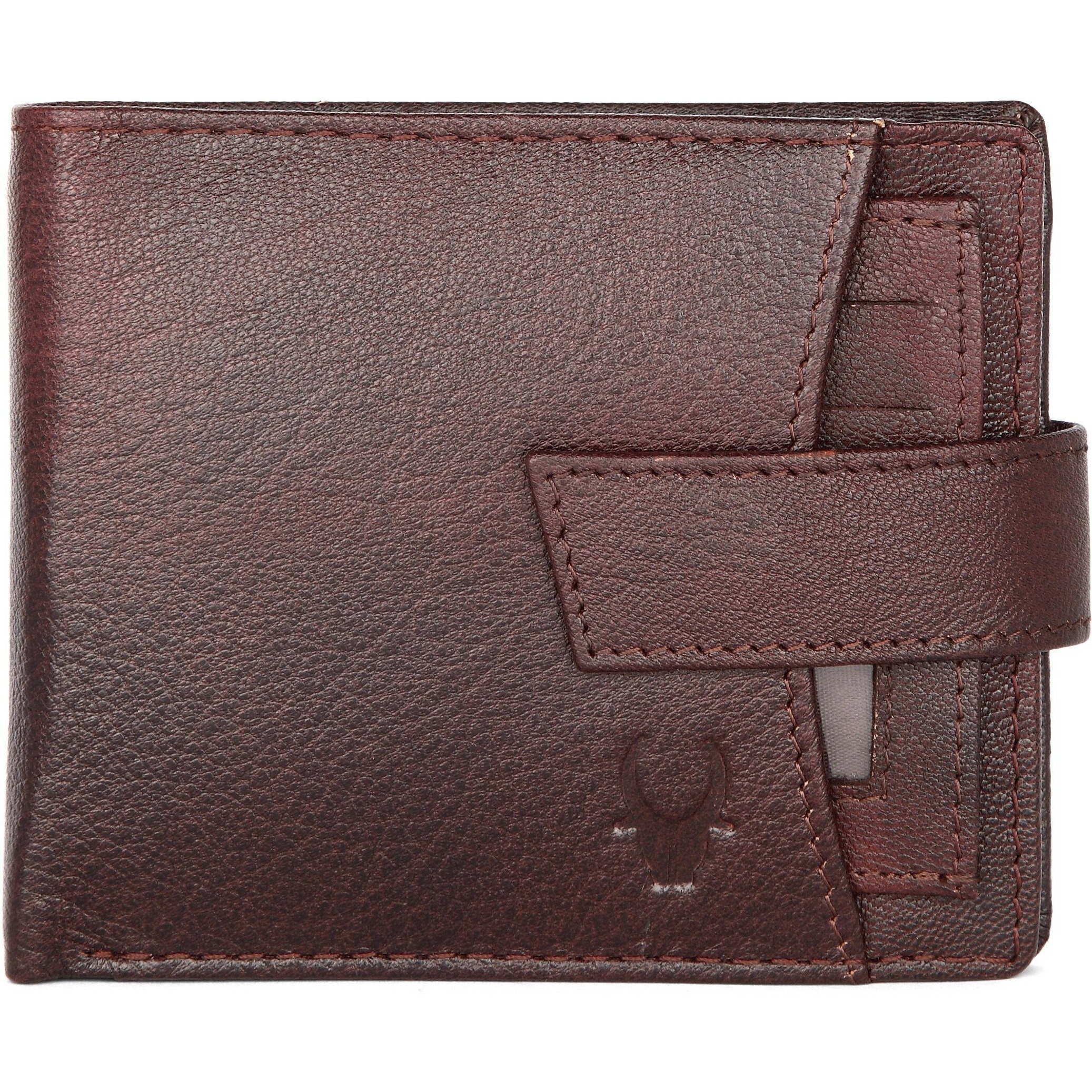 WildHorn Maroon Leather Wallet with Tin Box for Men (Garnet Maroon)