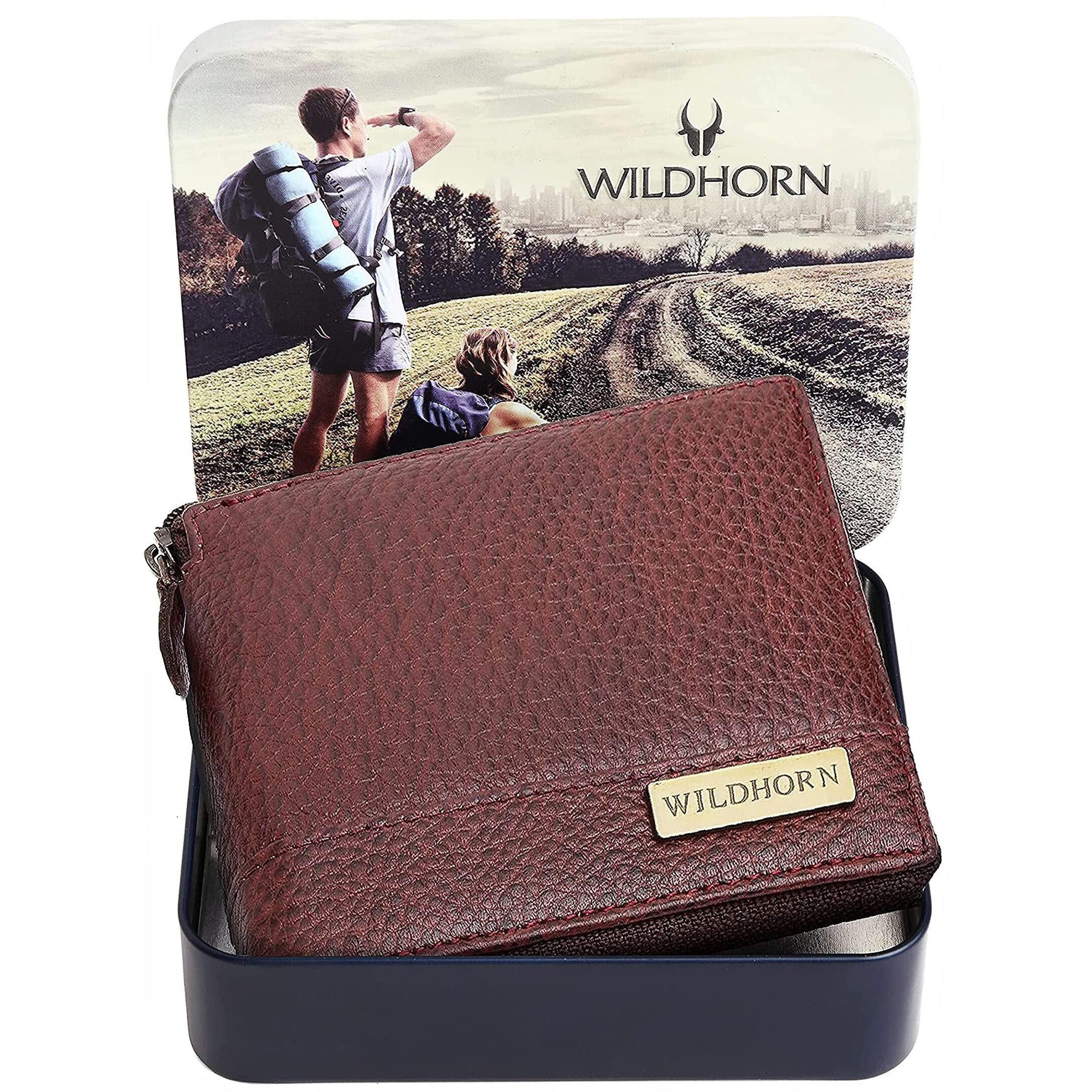 WildHorn Garnet Maroon Leather Men s Wallet (699709)