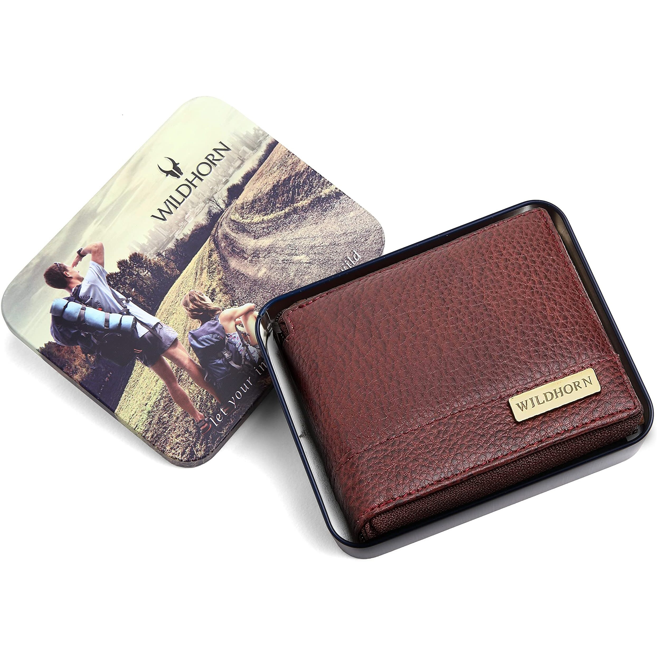 WildHorn Garnet Maroon Leather Men s Wallet (699709)