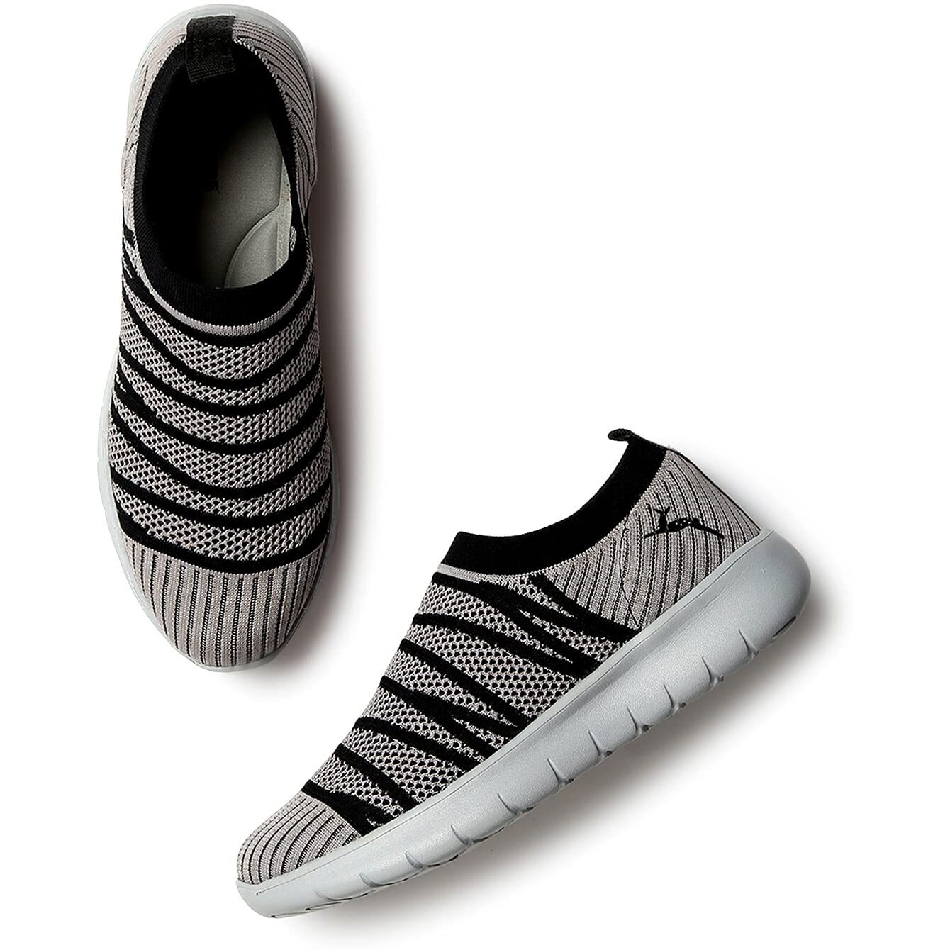 Marc Loire Slip-On Sneakers For Women, Lightweight & Comfortable Walking Sports Shoes Without Laces Black - 8 Uk