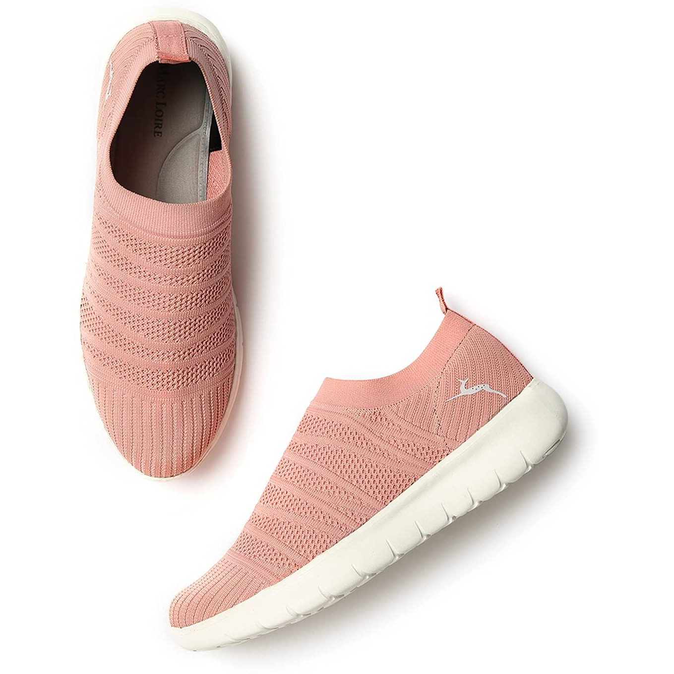 Marc Loire Women s Athleisure Active Wear Slip-On Sneaker Shoes (Peach, Numeric_6)