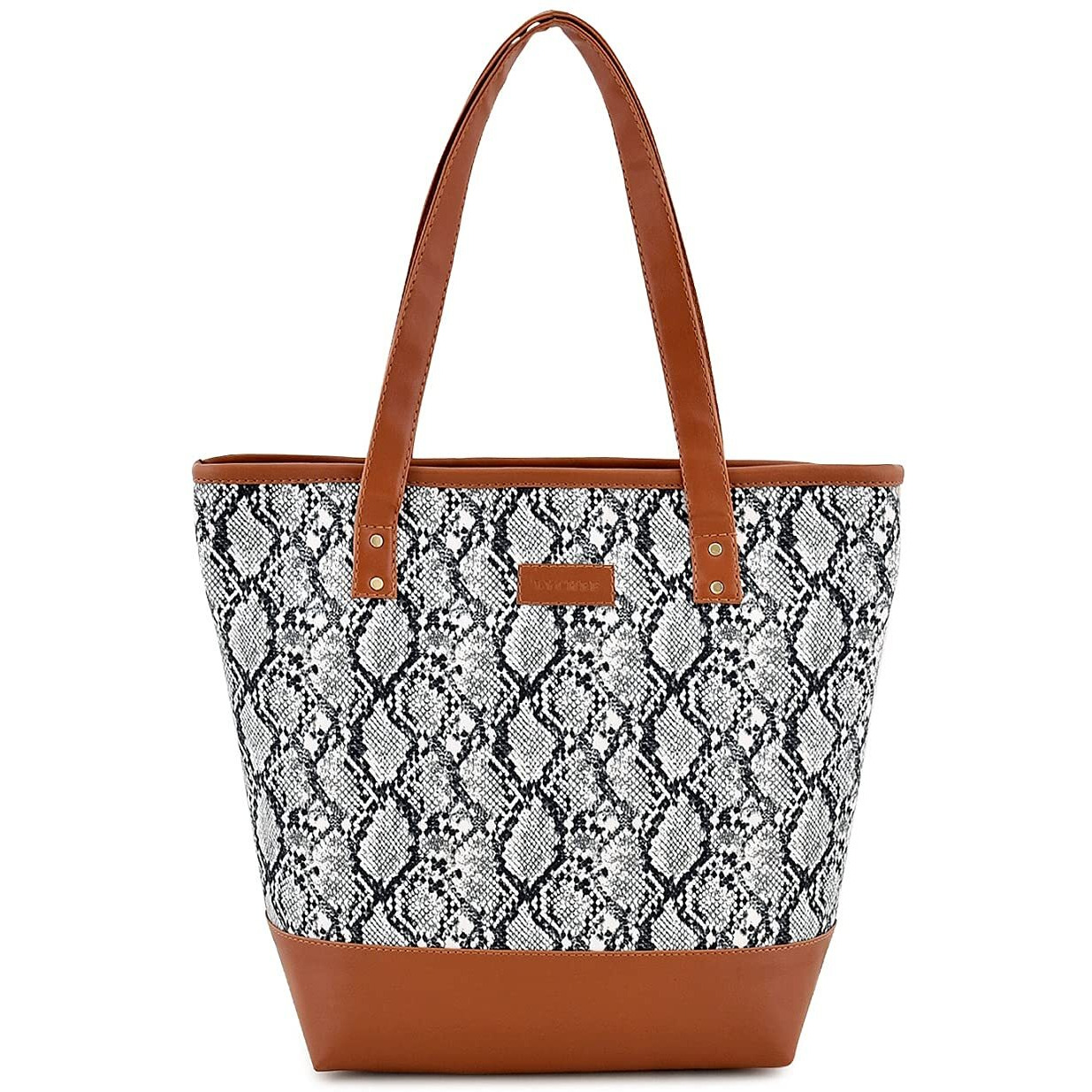 Lychee bags Women Canvas Print Blue Tote Bag (WHITE, BLACK)