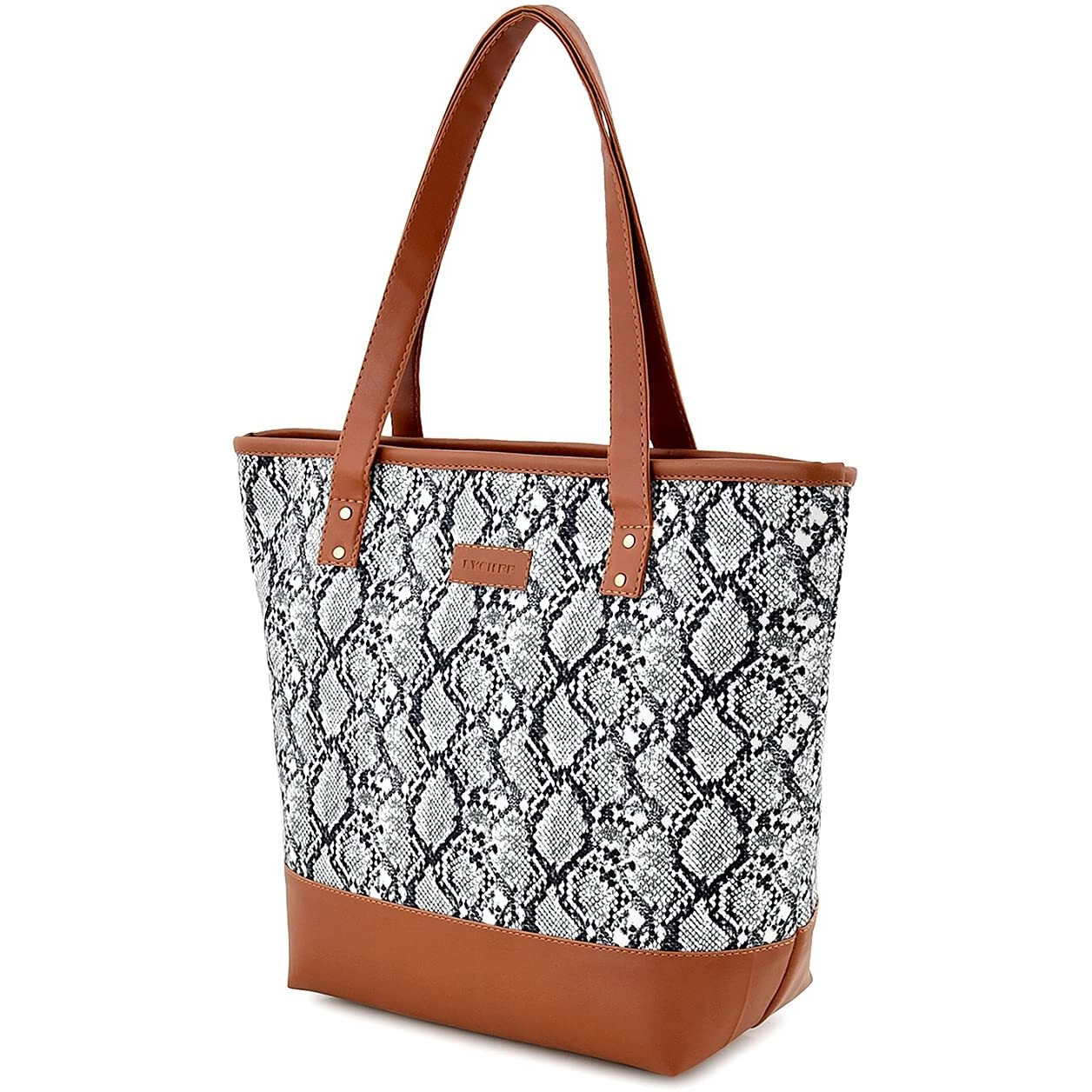Lychee bags Women Canvas Print Blue Tote Bag (WHITE, BLACK)